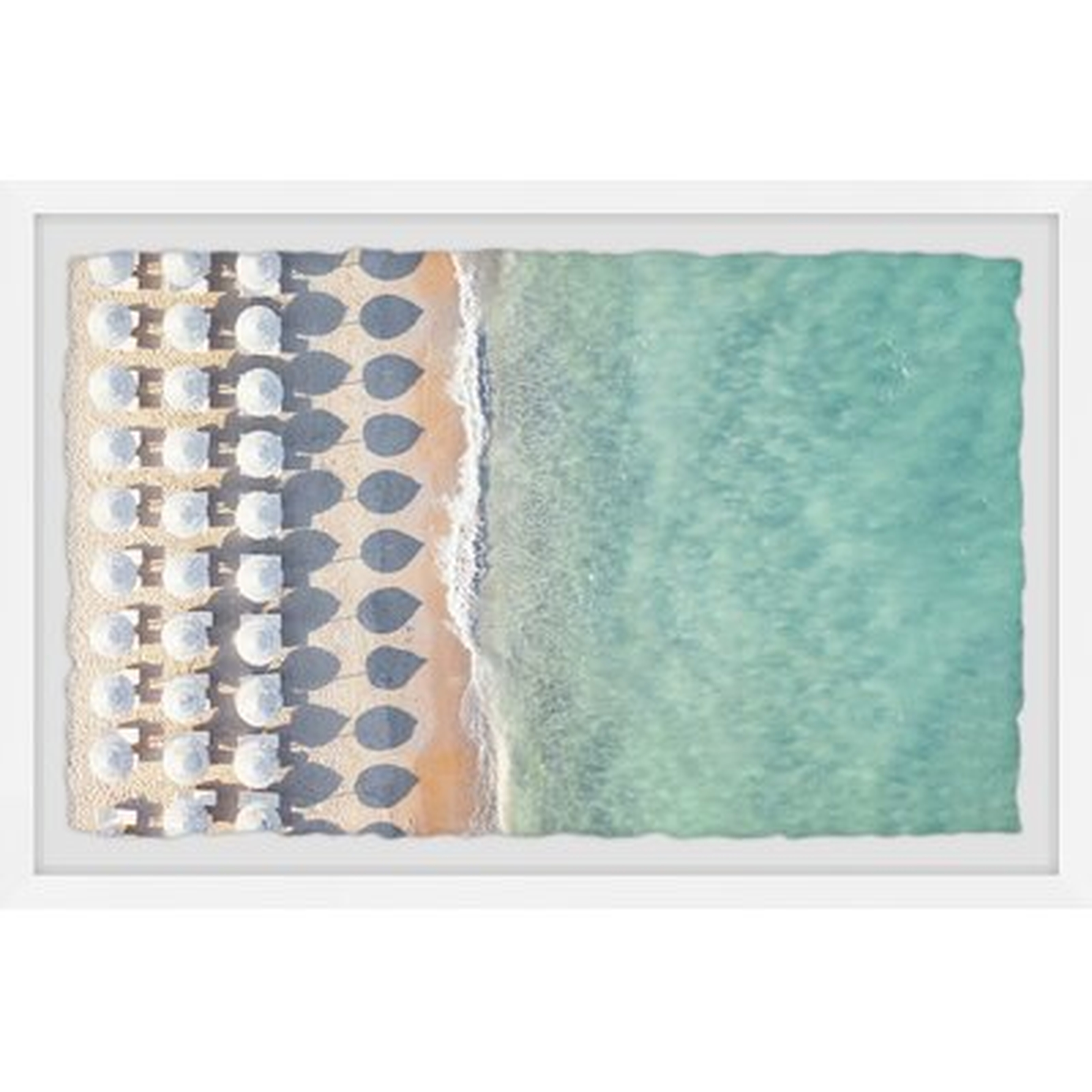 White Sun Umbrellas by Eyre Tarney - Picture Frame Photograph - Wayfair