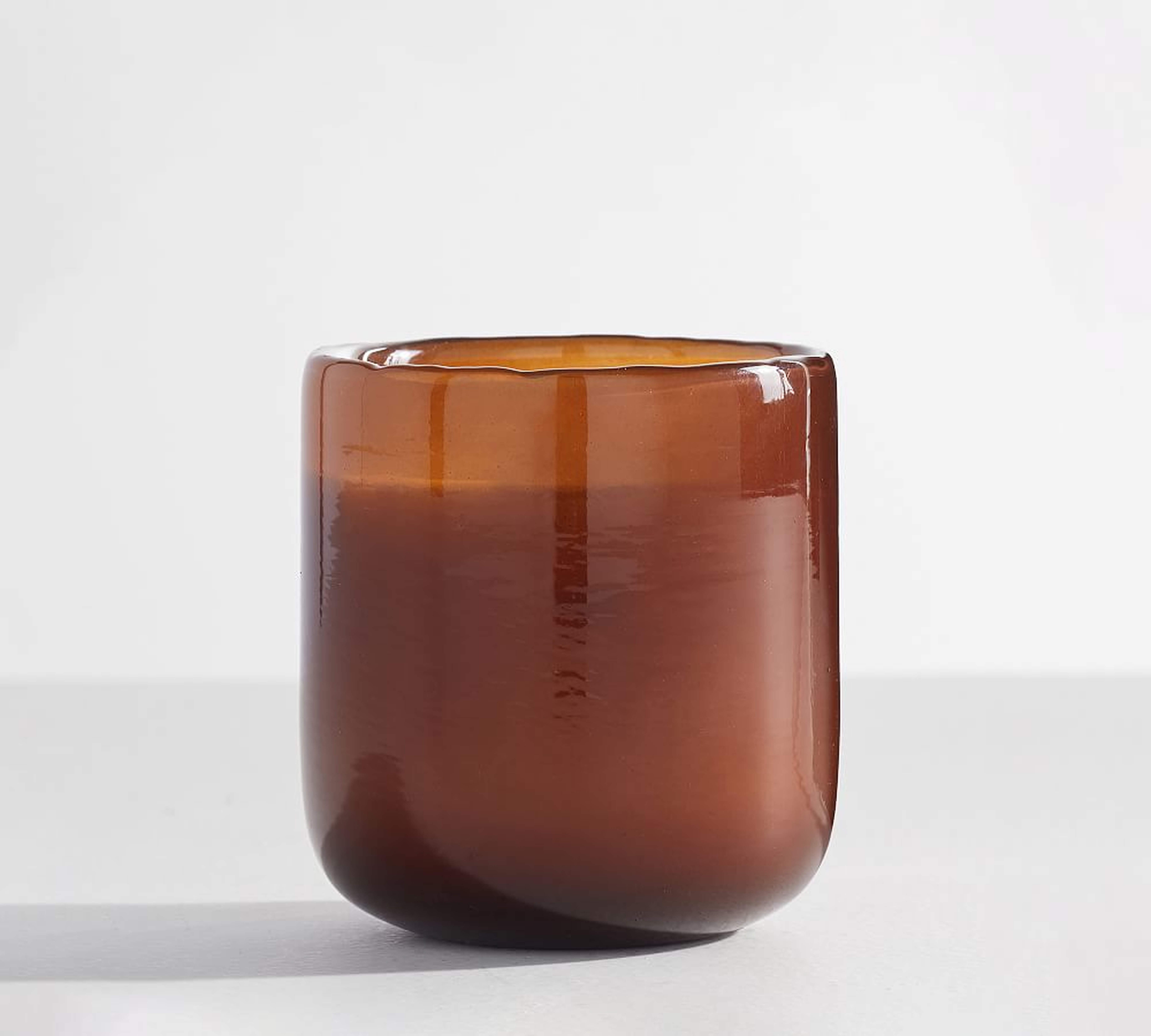 Modern Glass Candle, Amber Palo Santo, Small 11.8Oz - Pottery Barn