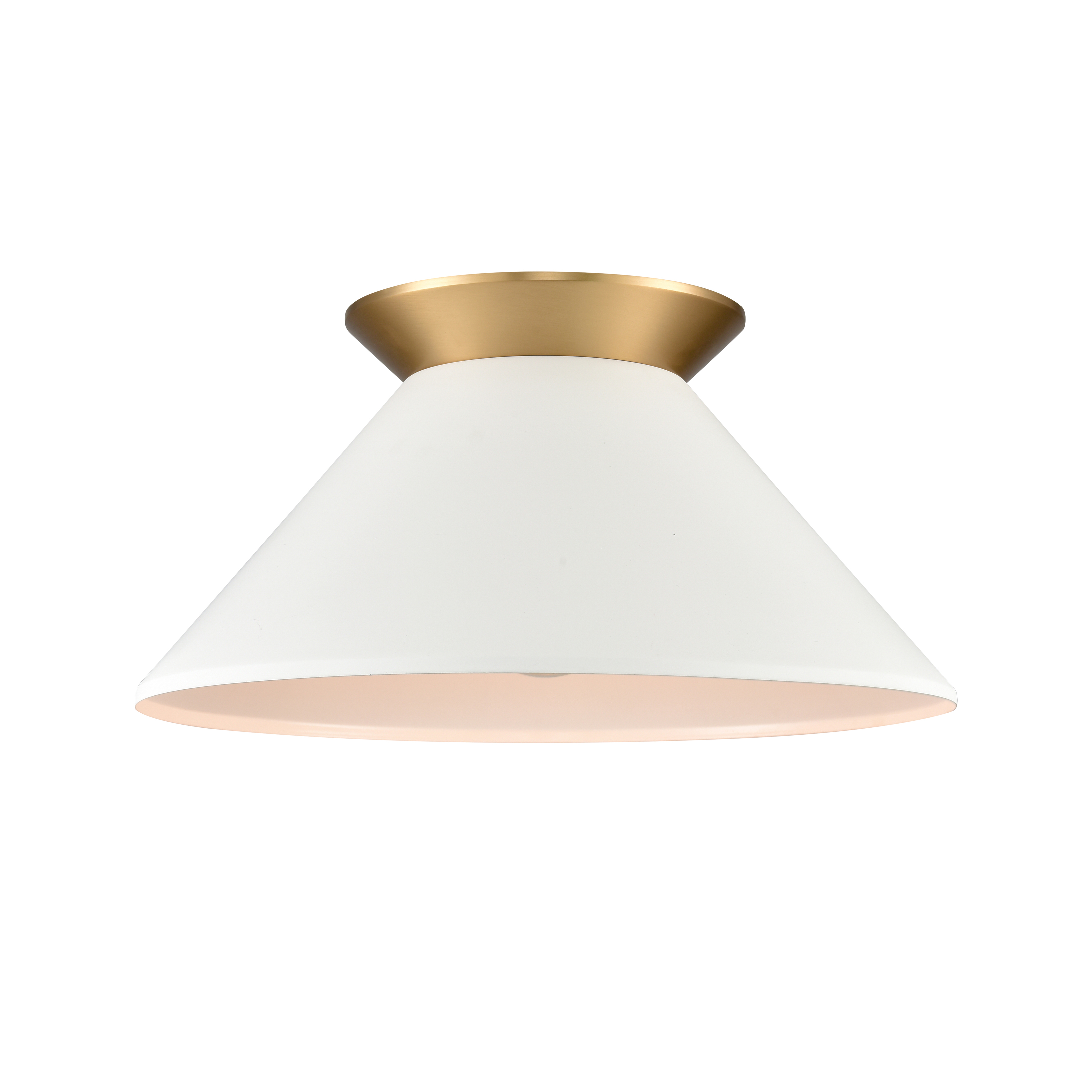 Cavendish 16'' Wide 1-Light Semi Flush Mount - Brushed Gold - Elk Home