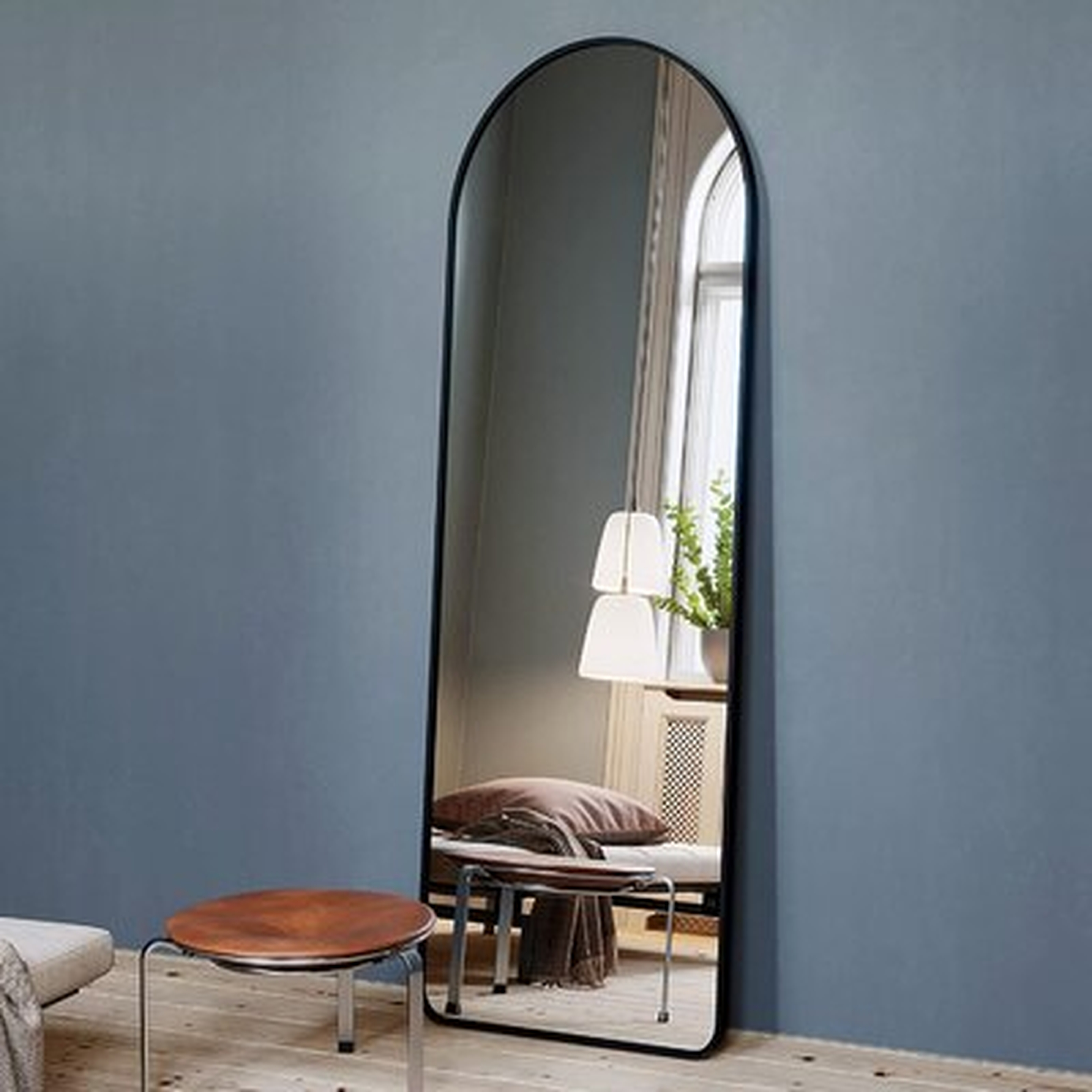Arched Full Length Mirror, 65"X22" Floor Length Mirror With Aluminum Alloy Frame, Full Body Mirror With Stand, Standing Hanging Or Leaning Against Wall - Wayfair