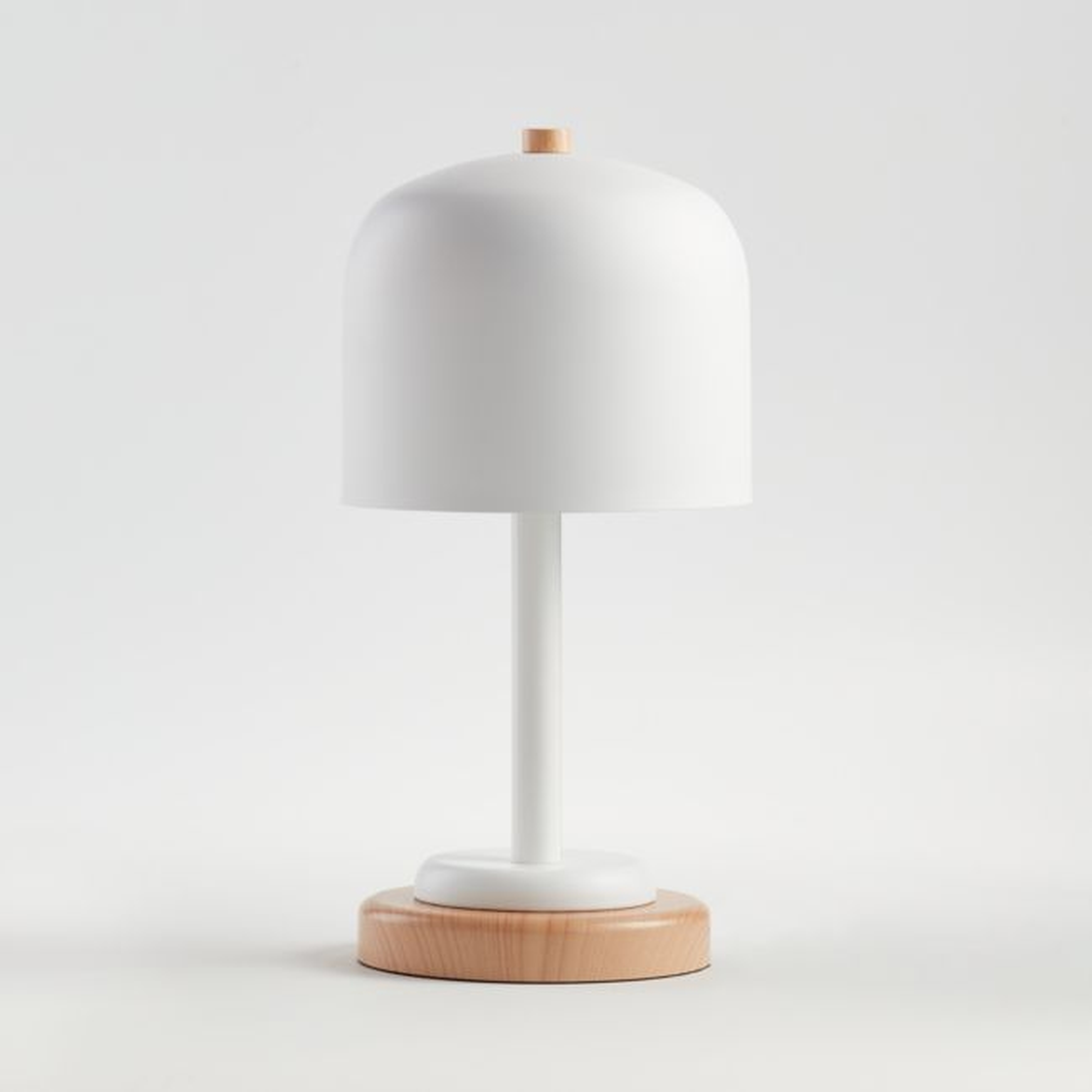 White Modern Dome Touch Table Lamp - Crate and Barrel