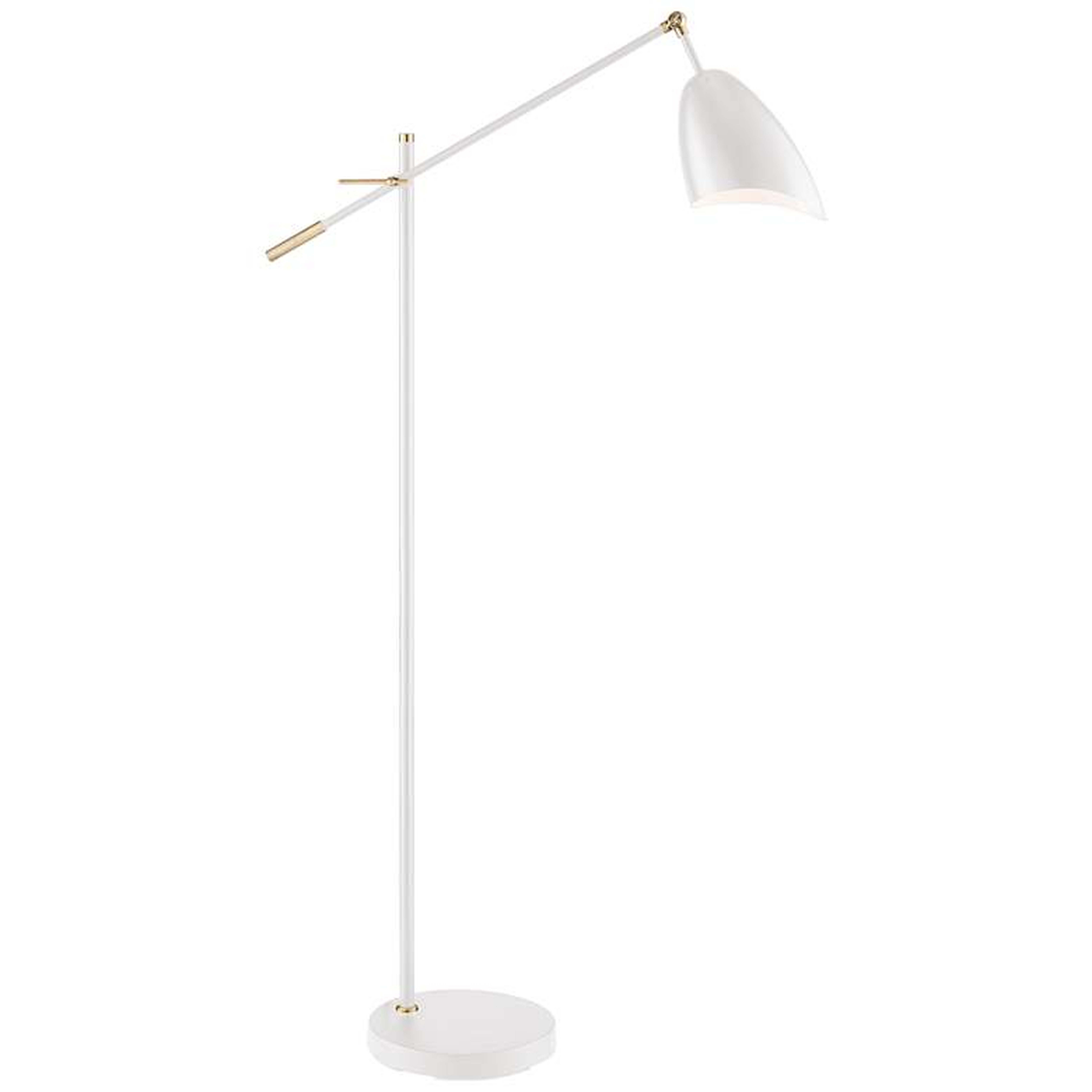Lite Source Tanko Adjustable Reading Floor Lamp, White - Lamps Plus