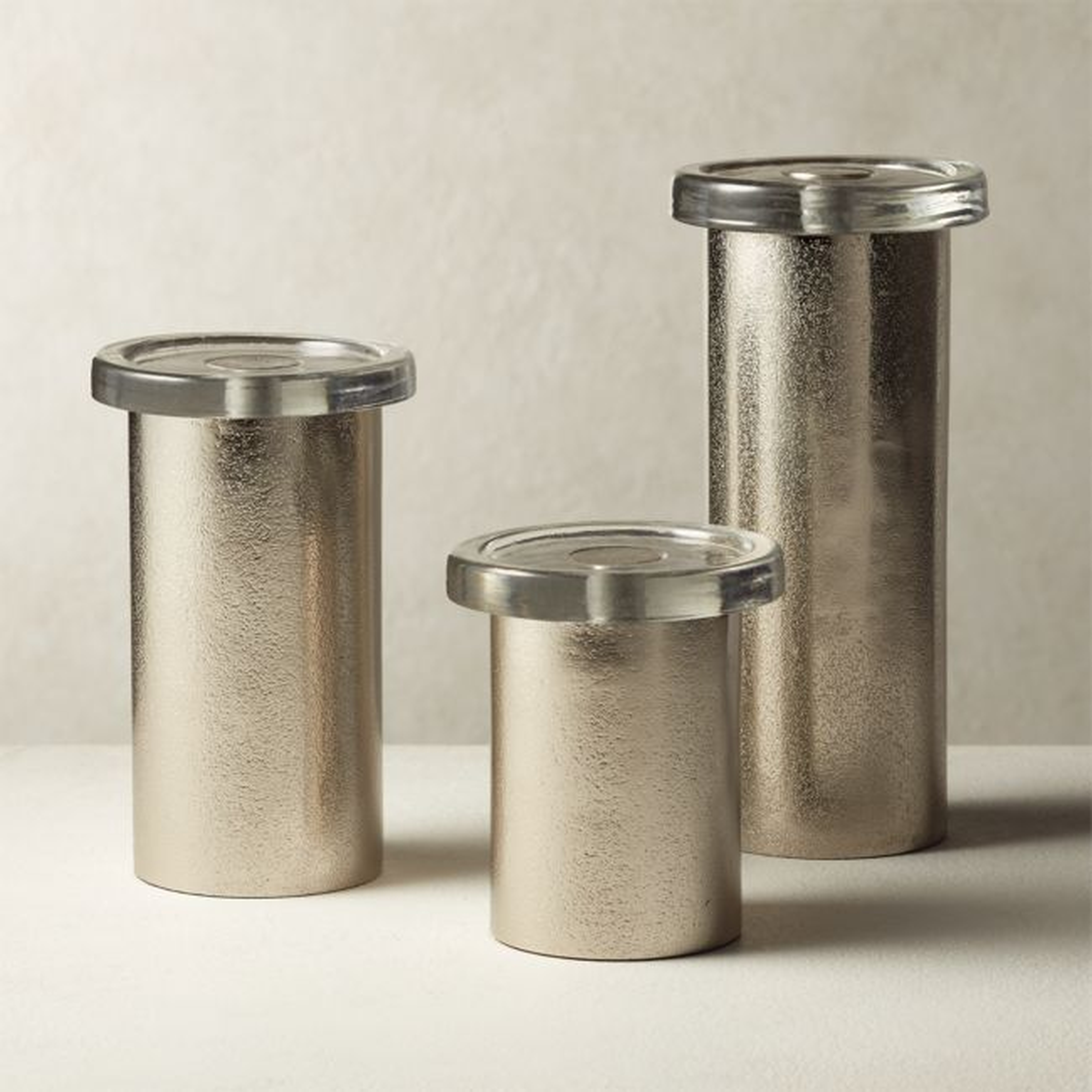 Argento Pillar Candle Holders Set of 3 - CB2