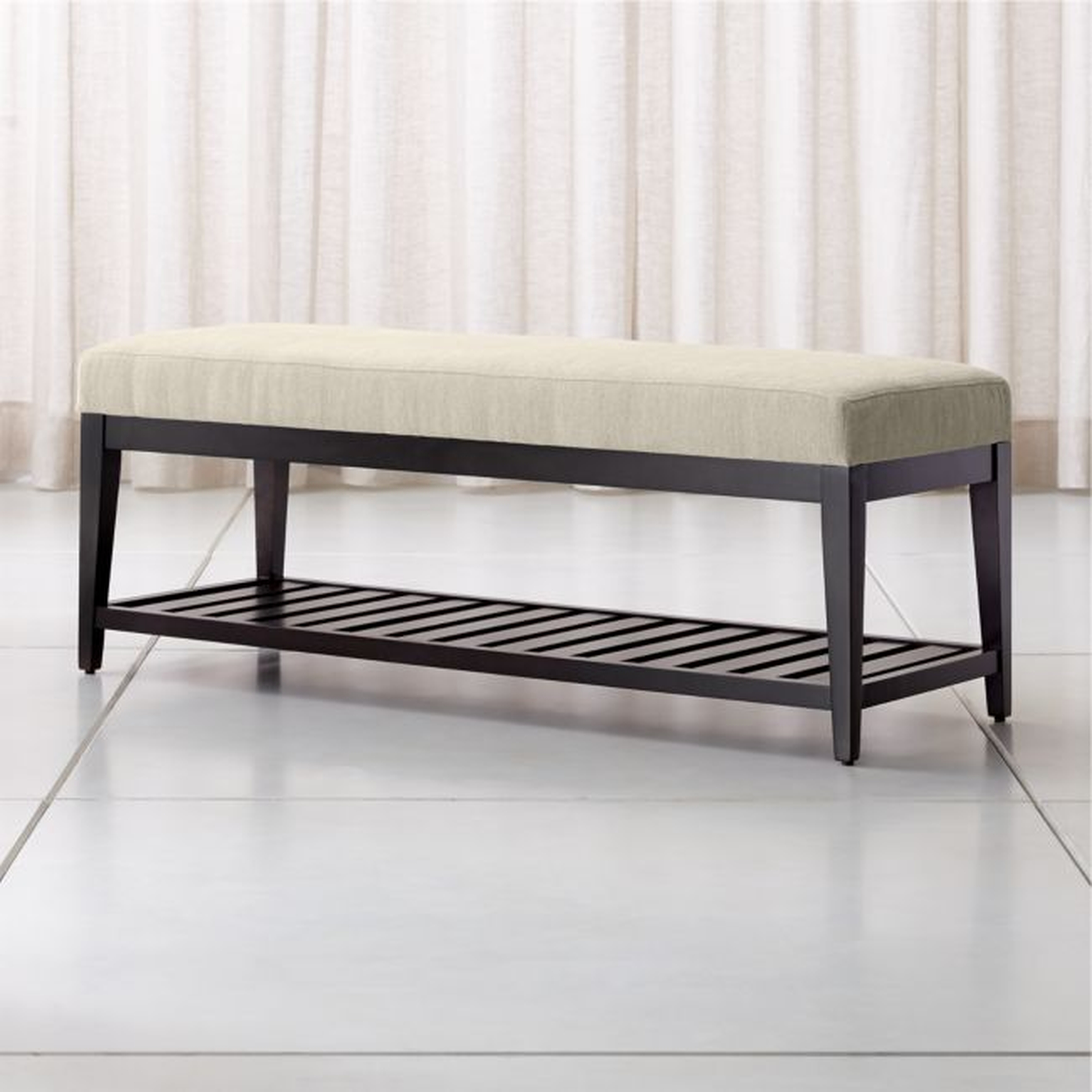 Nash Small Bench with Slats - Crate and Barrel
