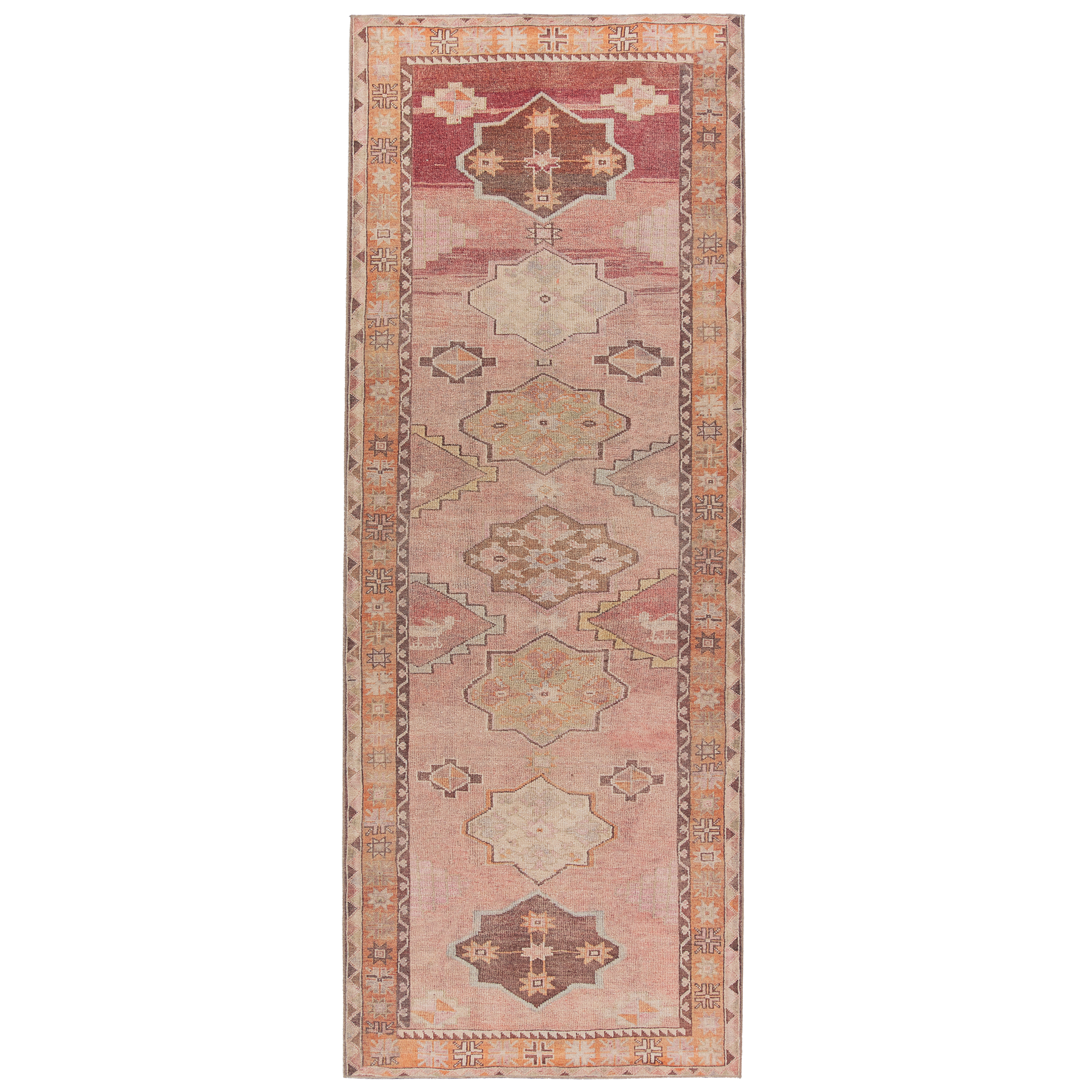 Jesse Medallion Orange/ Pink Area Rug (2'X4') - Jaipur Living