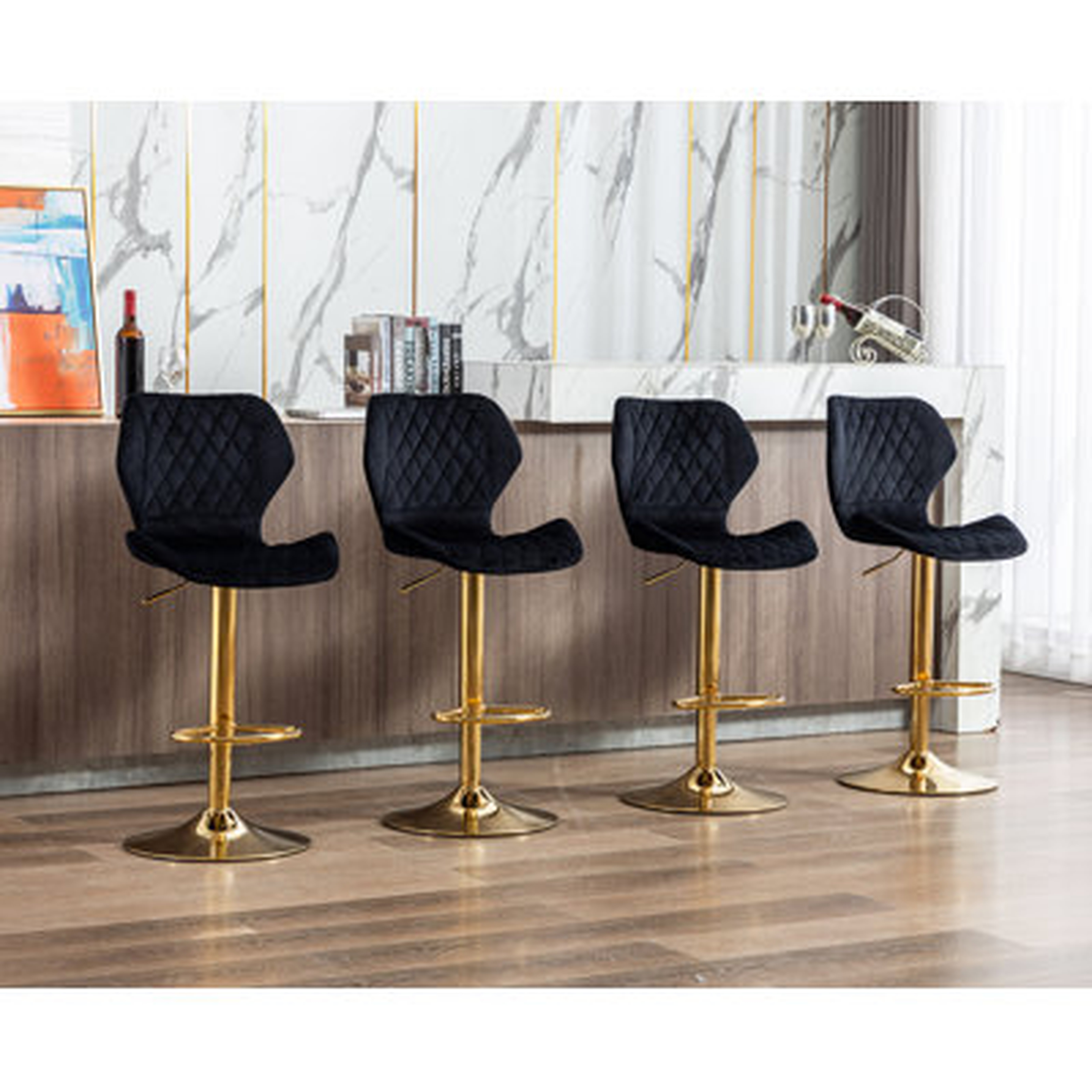 Tierone Swivel Adjustable Height Stool (set of 2) - Wayfair