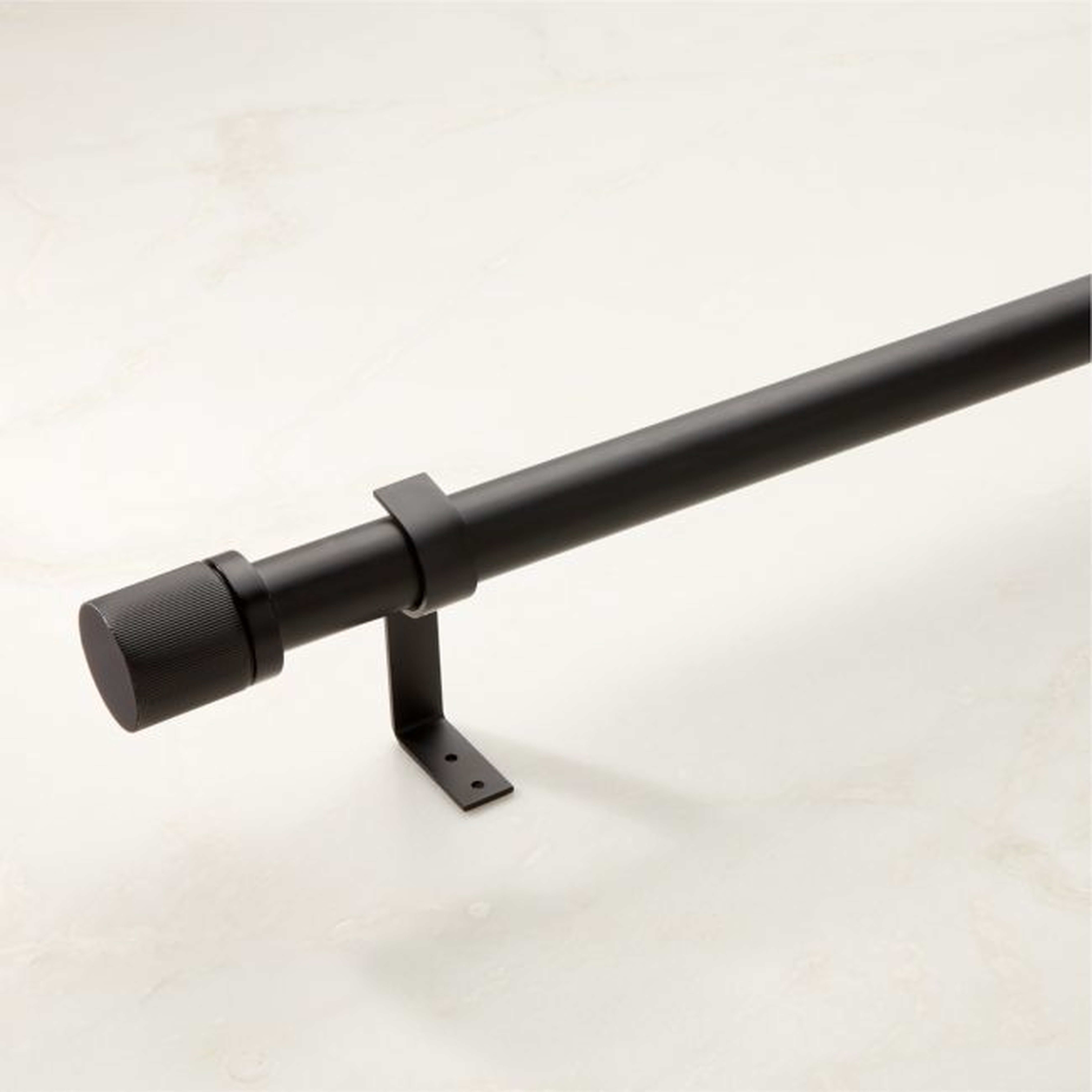 Chase Matte Black Adjustable Curtain Rod 28''-48" - CB2