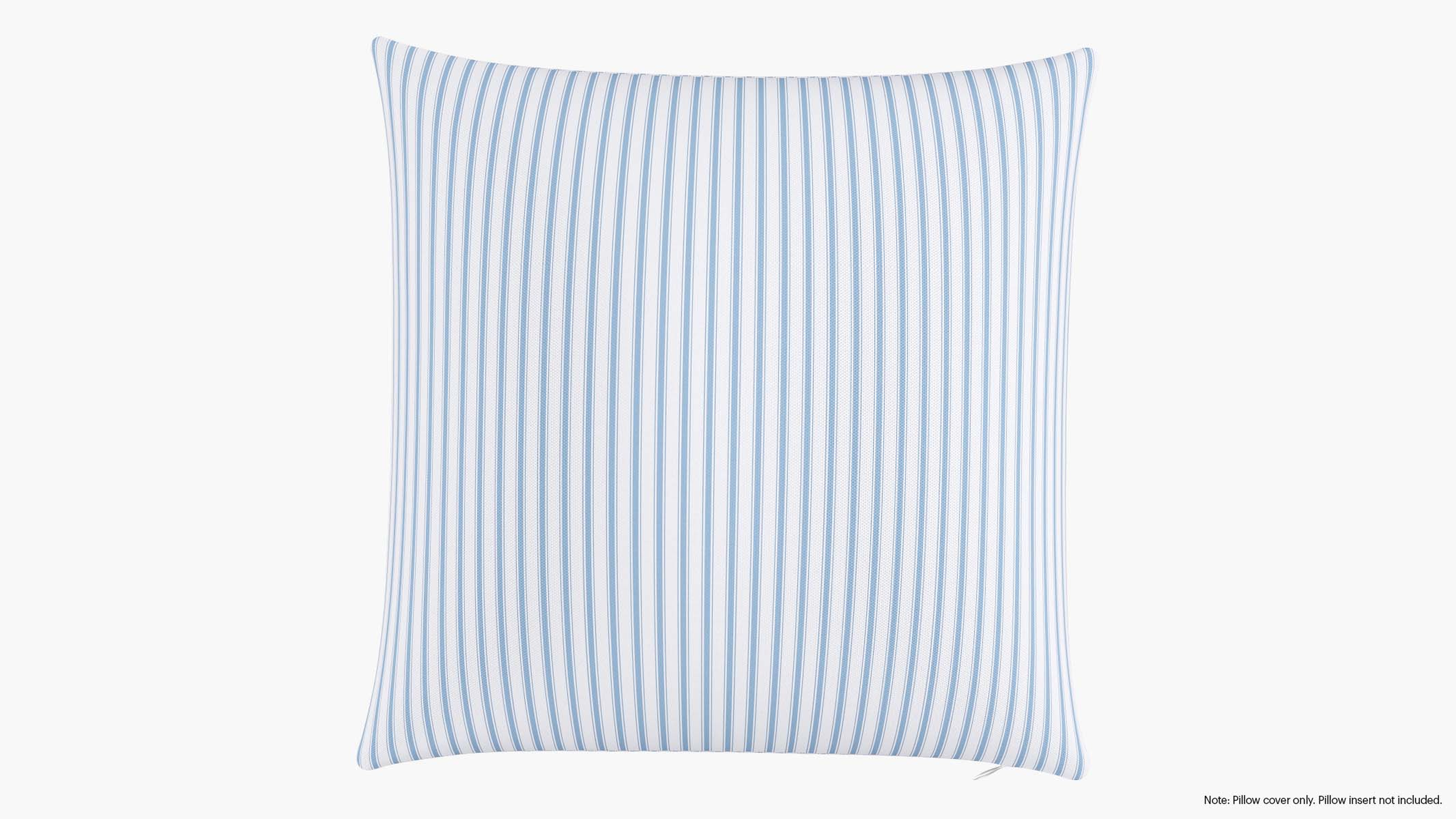 Throw Pillow Cover 22", Cornflower Classic Ticking Stripe, 22" x 22" - The Inside