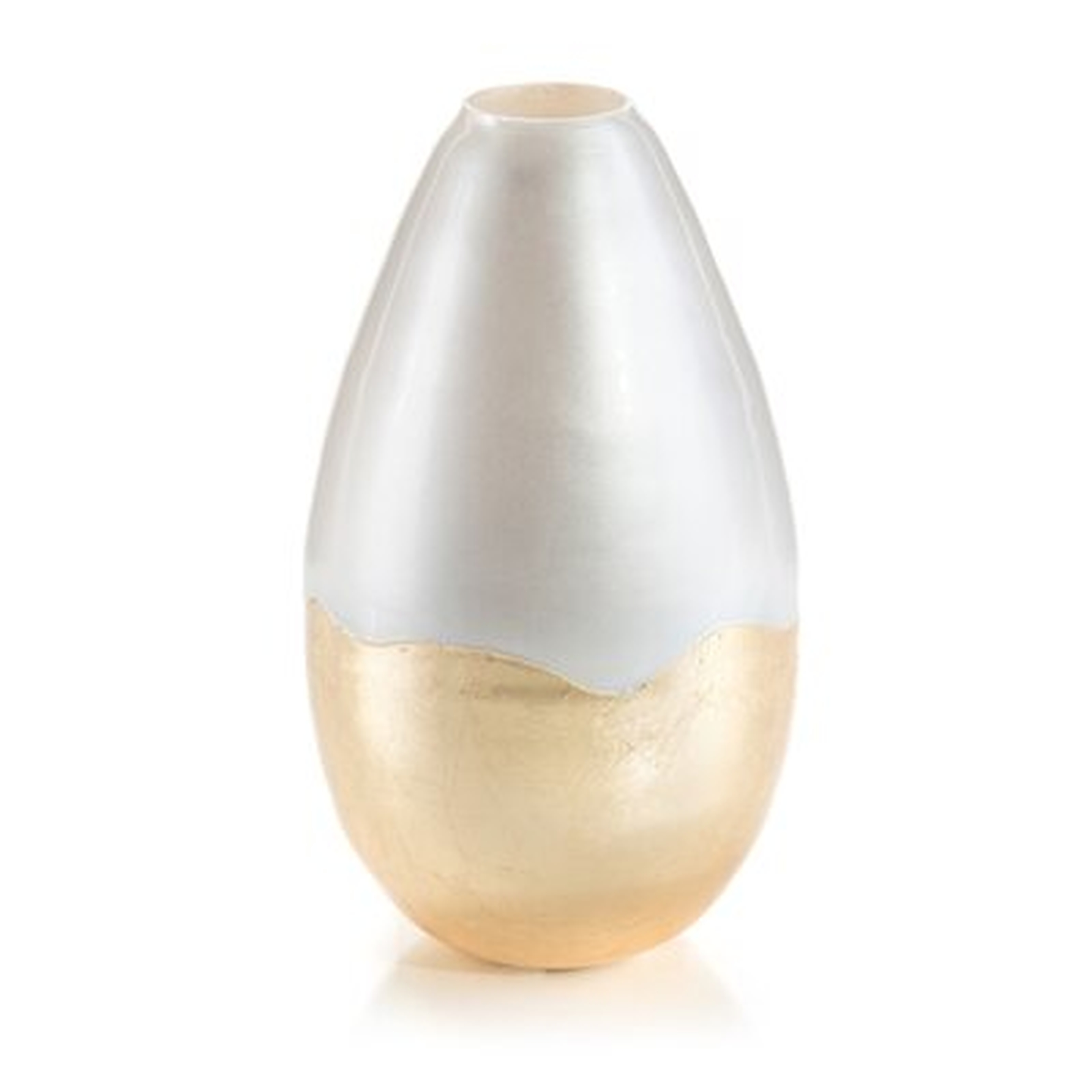 White/Gold 12.25'' Glass Table Vase - Wayfair