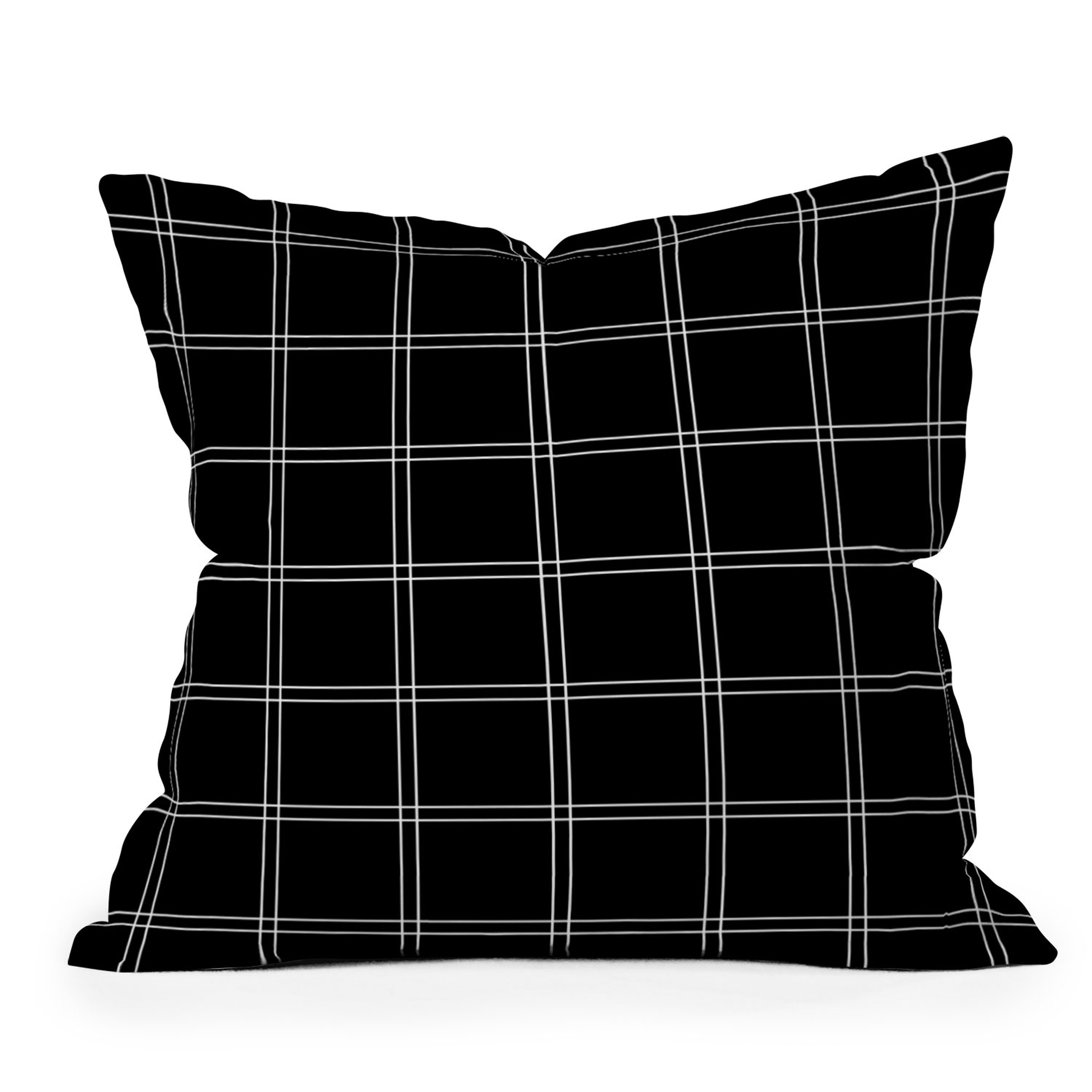 Minimal Check by Kelly Haines - Outdoor Throw Pillow 20" x 20" - Wander Print Co.