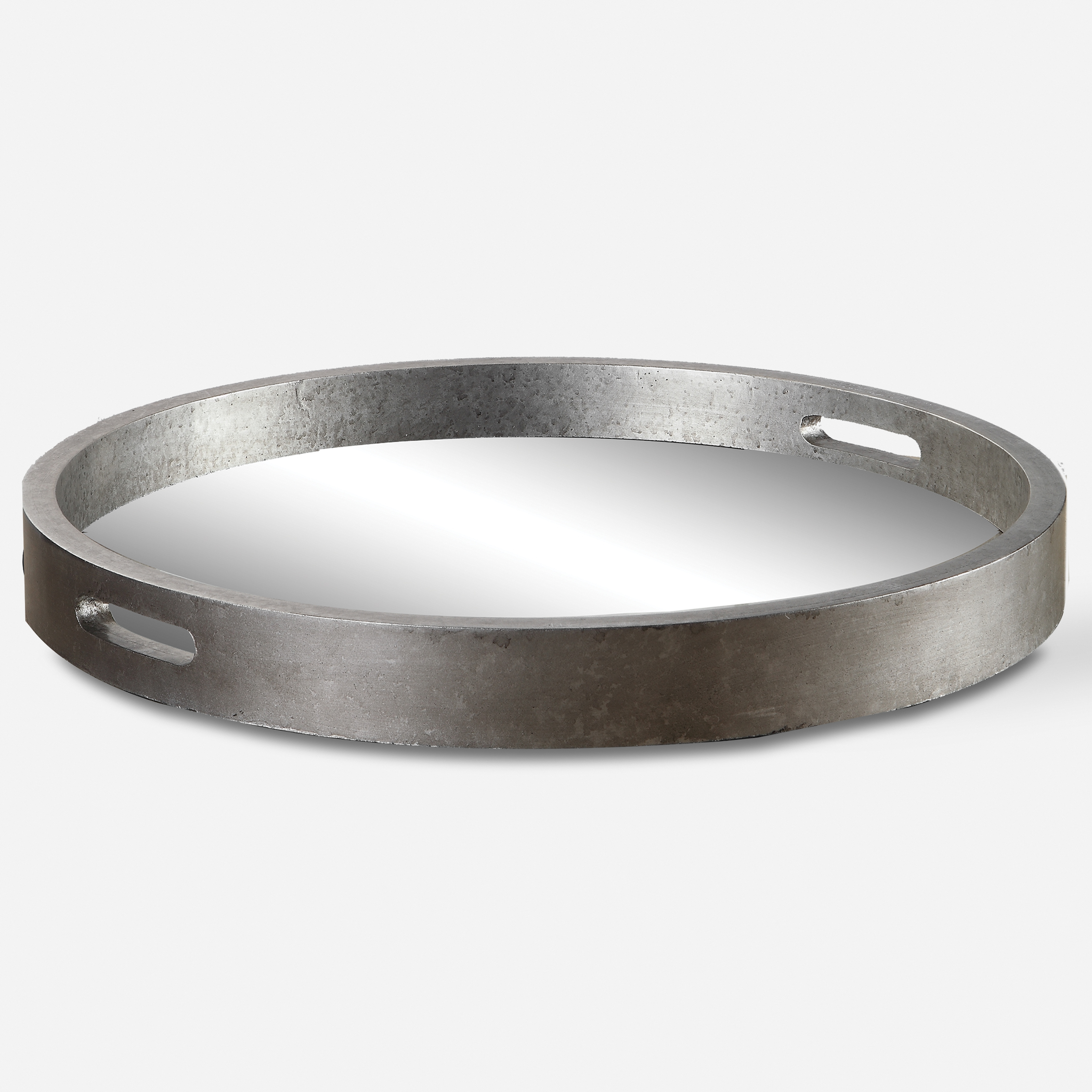 Bechet Round Silver Tray - Uttermost