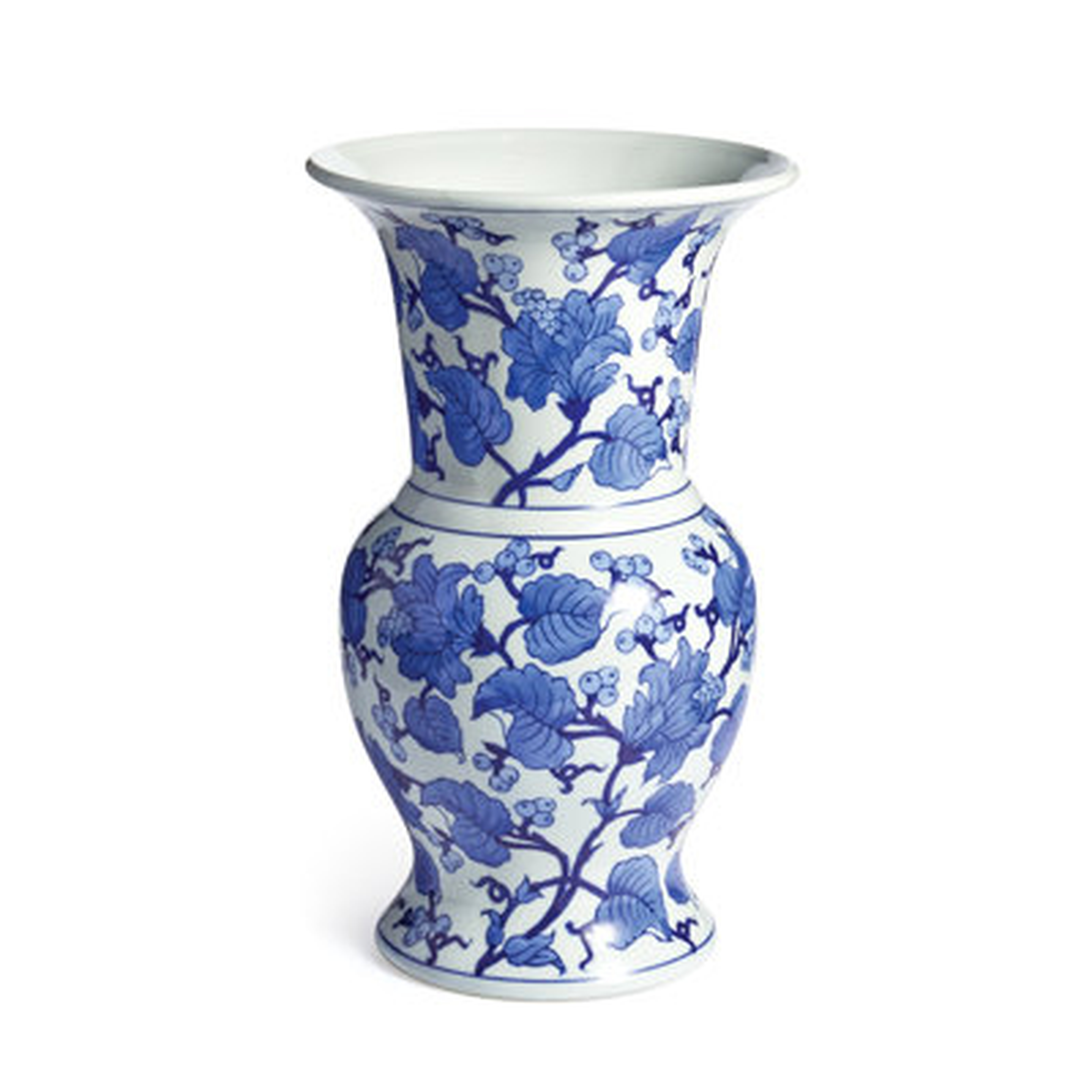 Blue/White 14.25'' Porcelain China Table Vase - Wayfair