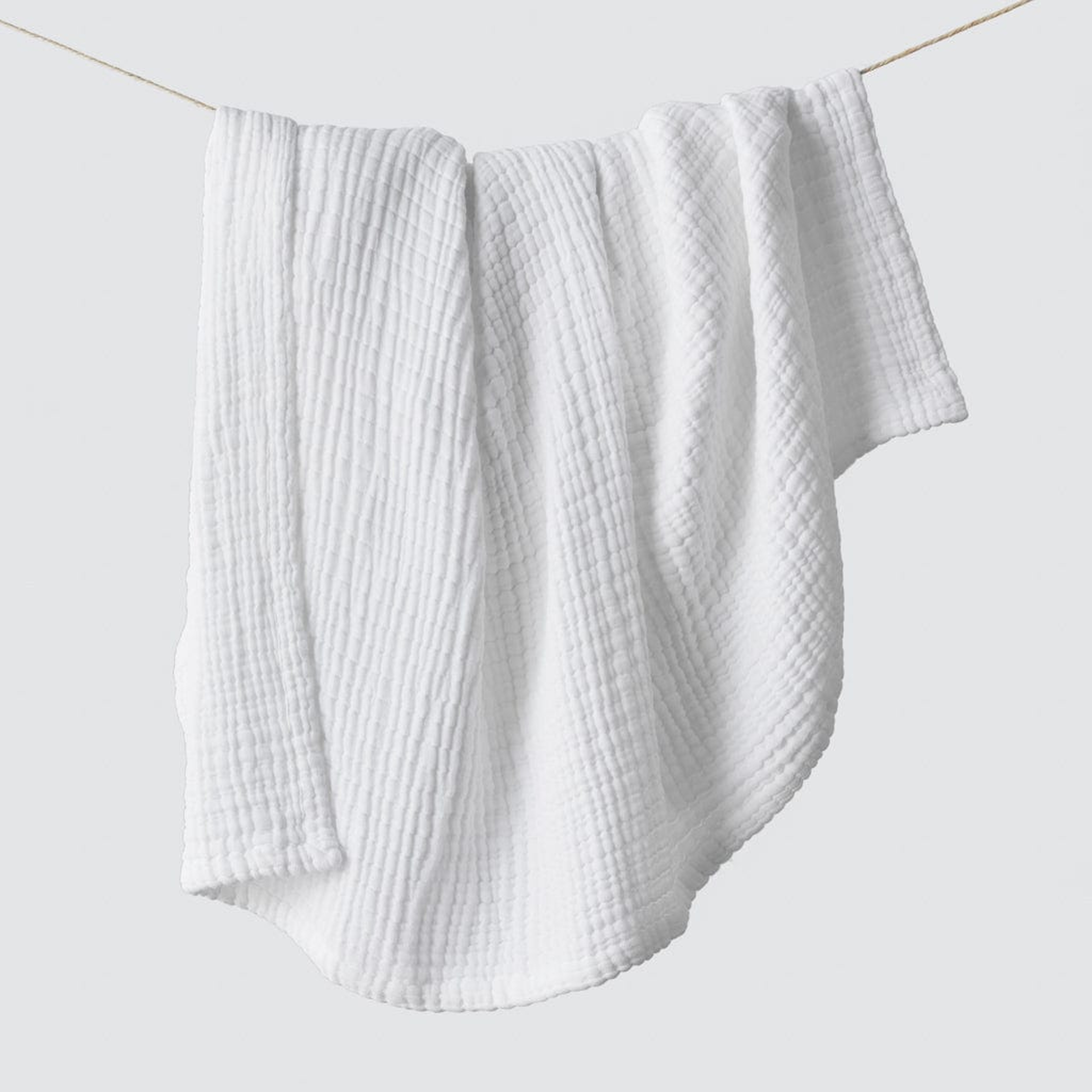 The Citizenry Cotton Gauze Throw | White - The Citizenry