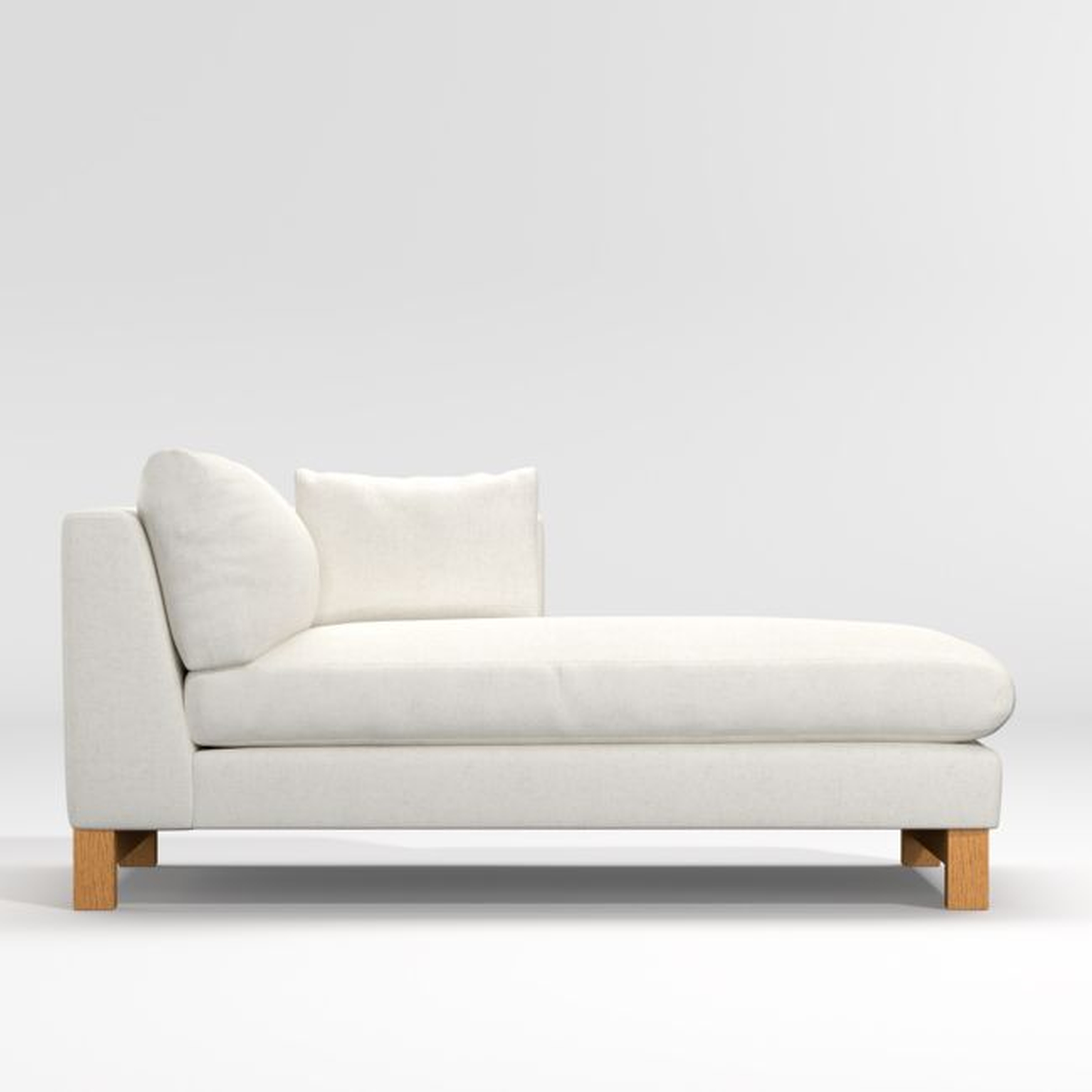 Pacific Right-Arm Chaise Lounge with Wood Legs - Crate and Barrel