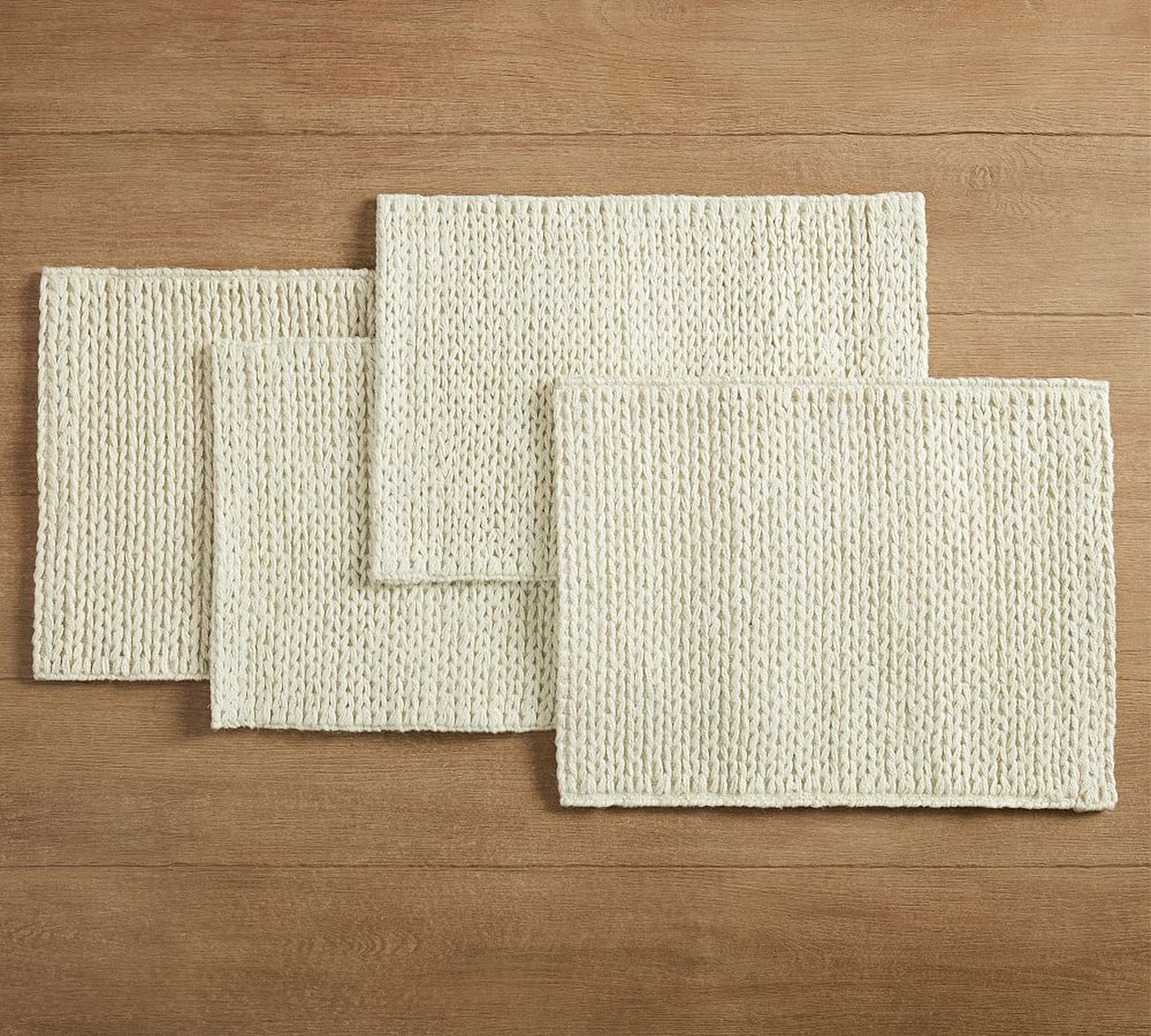Handwoven Jute Placemats, Set of 4 - Ivory - Pottery Barn