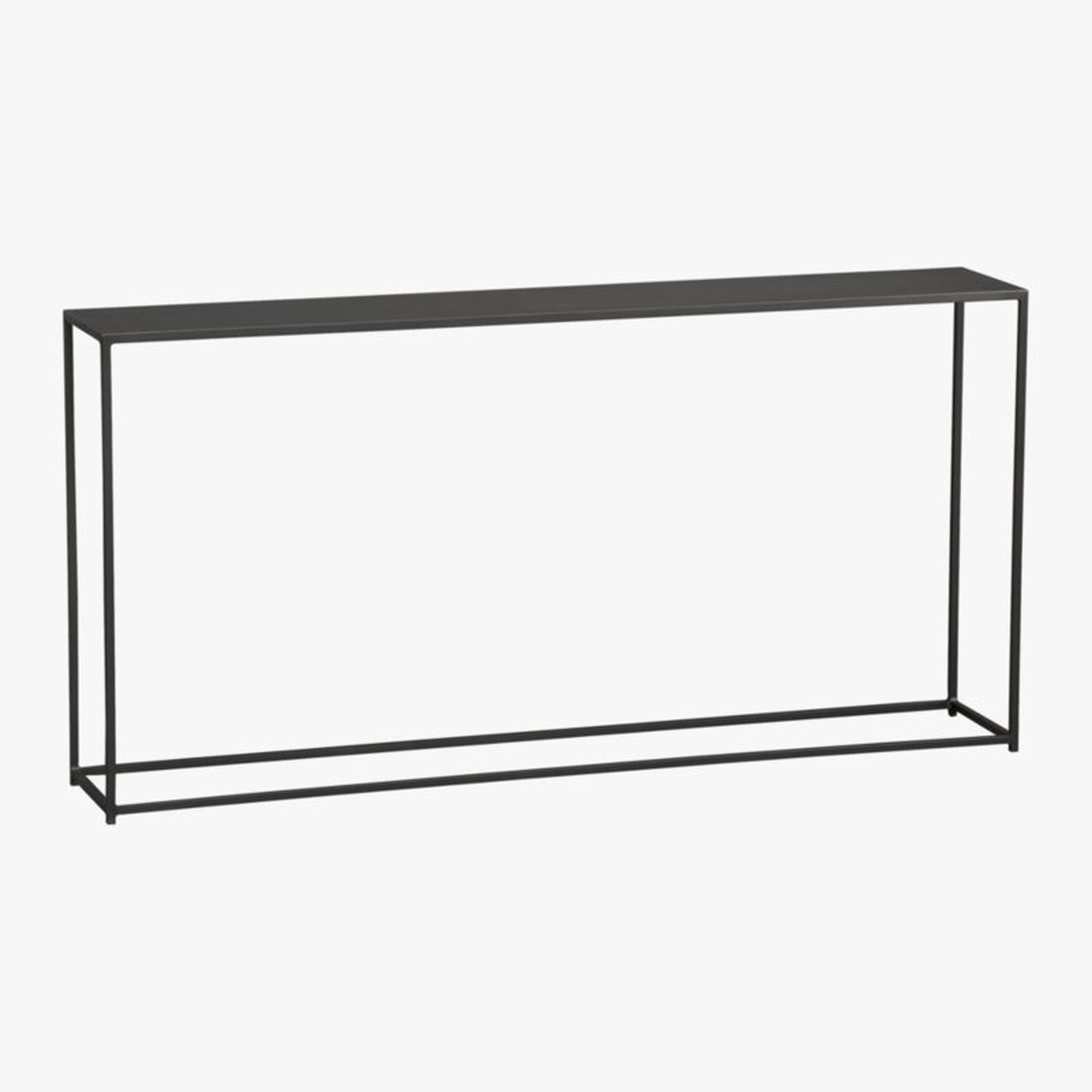Mill Grey Metal Console Table 56" - CB2