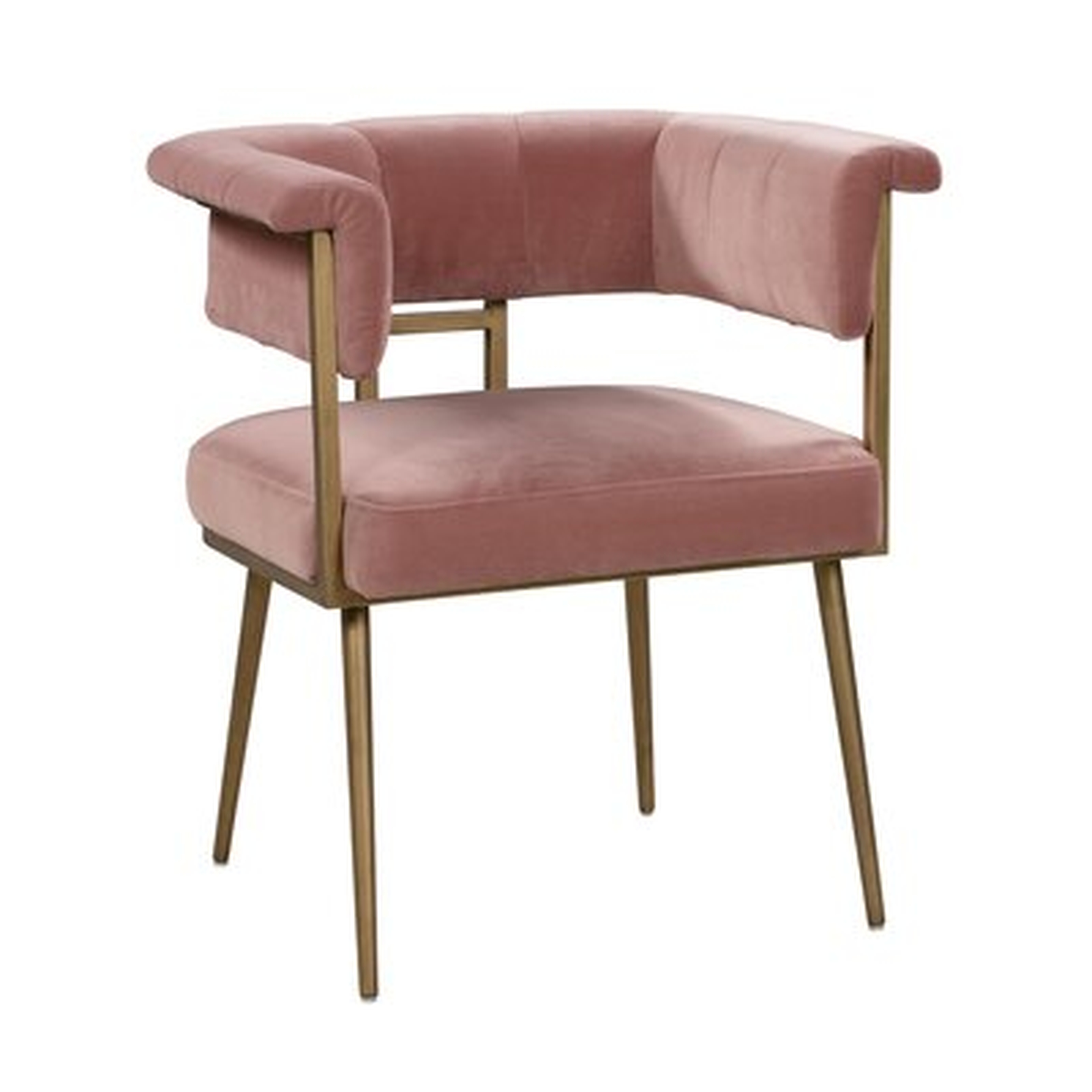 Kristie Velvet Upholstered Arm chair - Wayfair