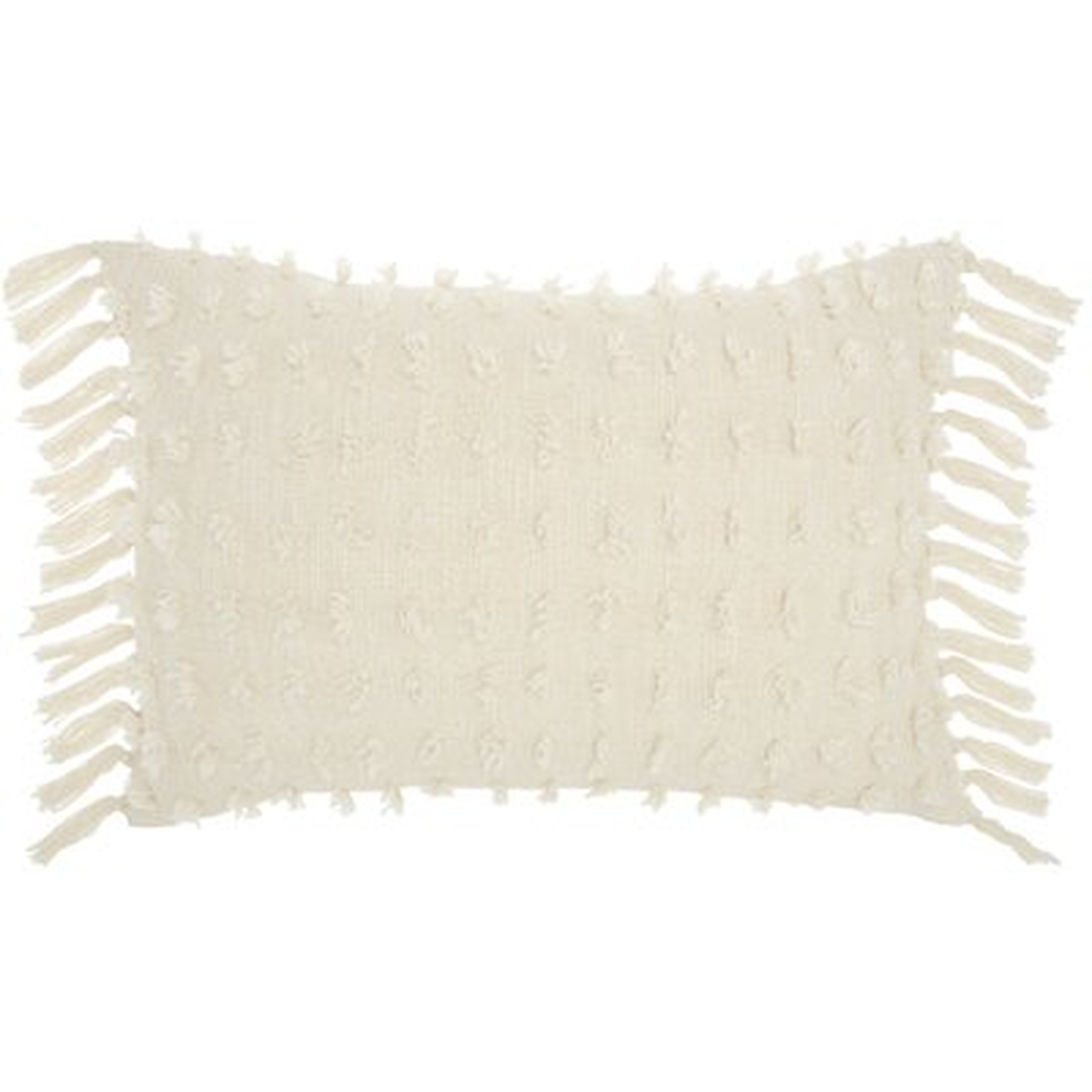 Coraline Textured Cotton Lumbar Pillow - AllModern