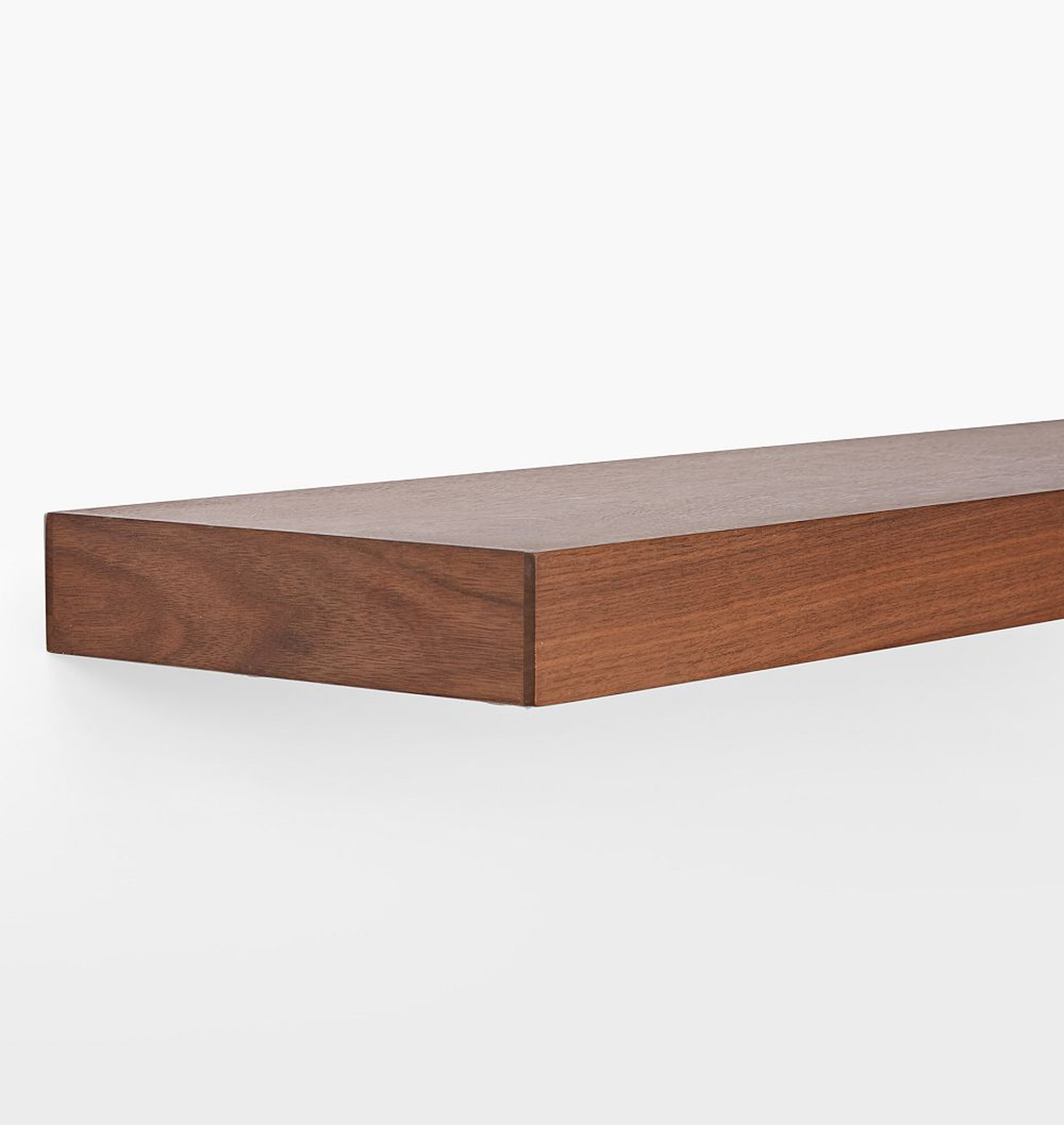 Floating Wood Shelf with 2" Height, 10"D x 36"W - Walnut - Rejuvenation
