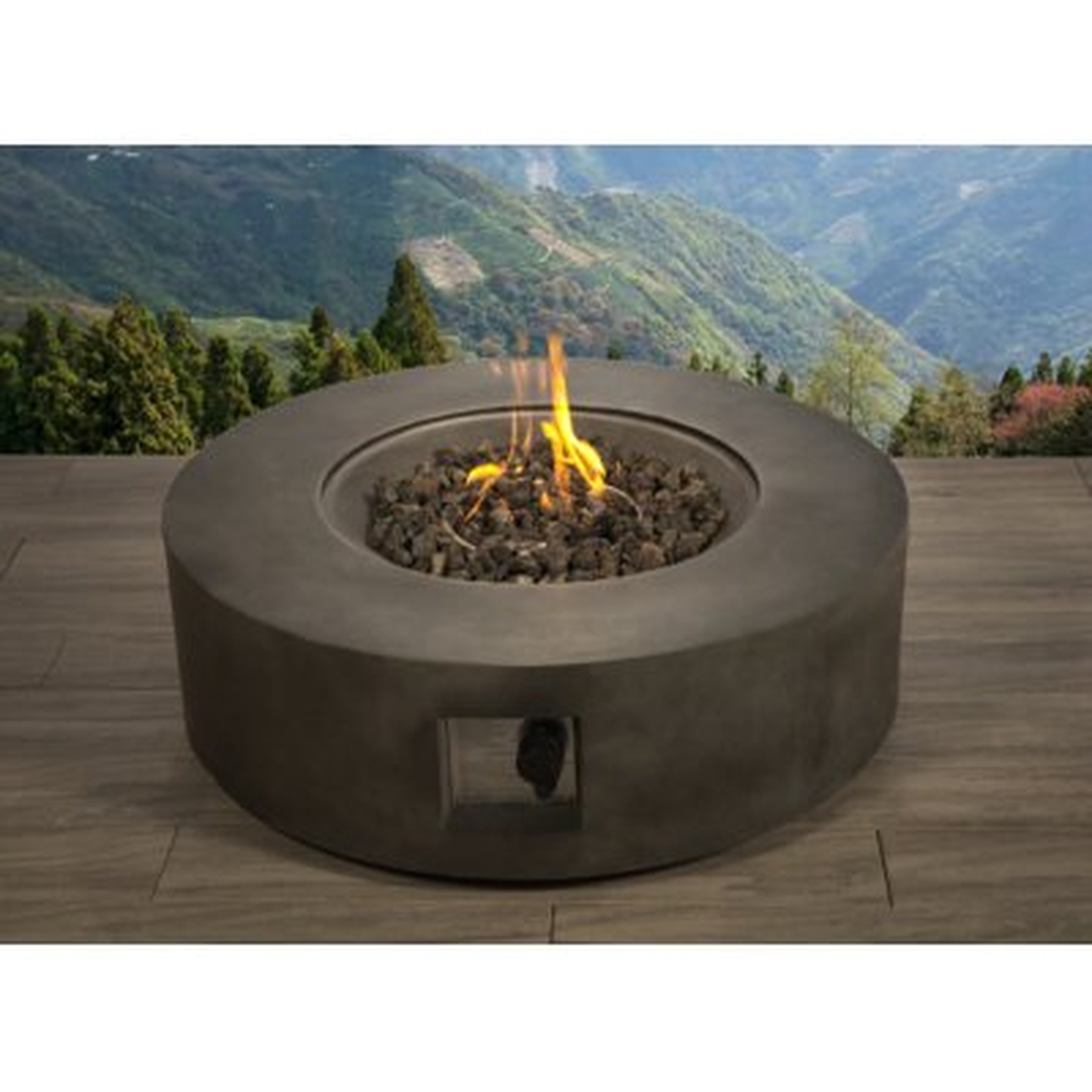 Rashid 12" H Fiber Reinforced Concrete Outdoor Fire Pit Table - AllModern