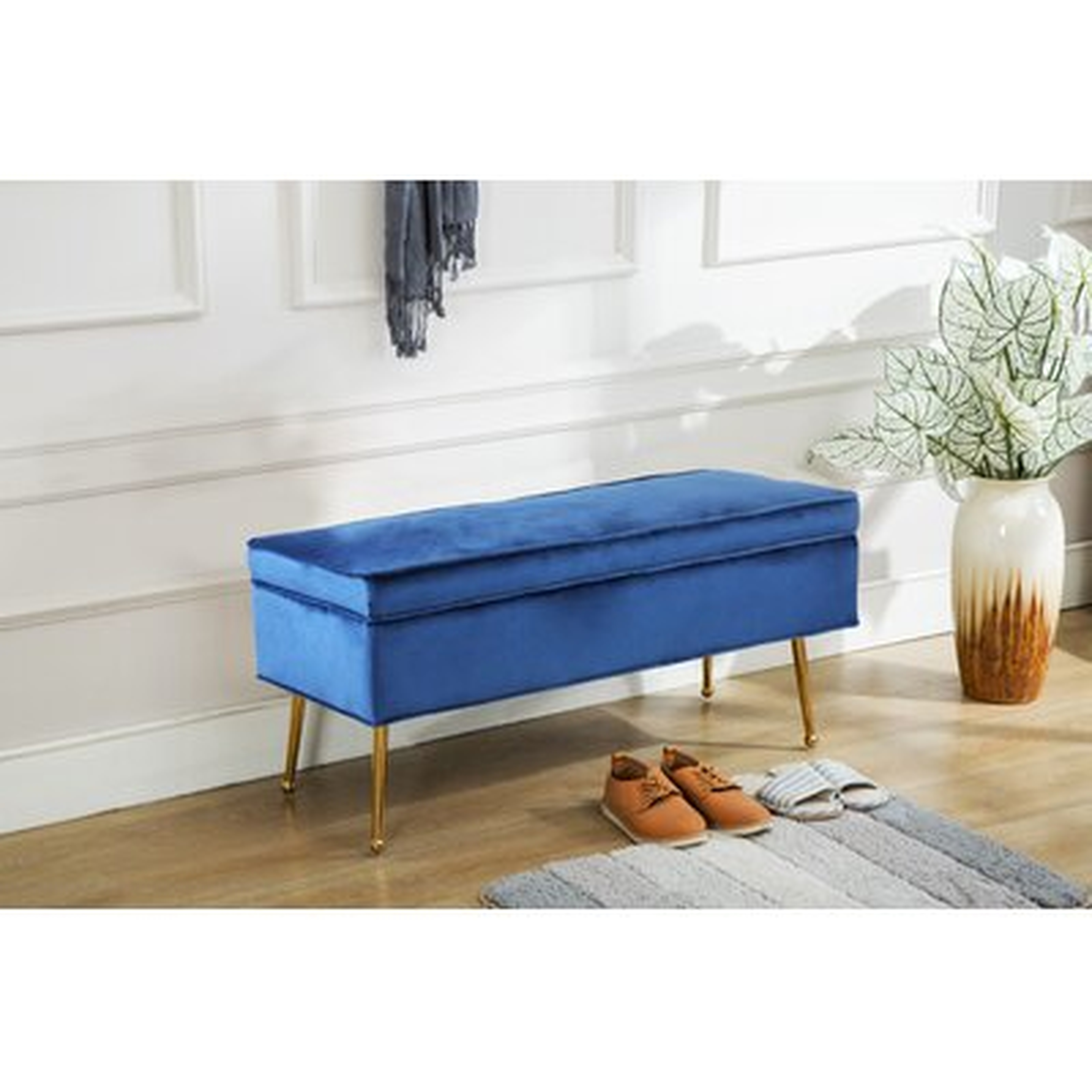 Jden Upholstered Flip Top Storage Bench - Wayfair