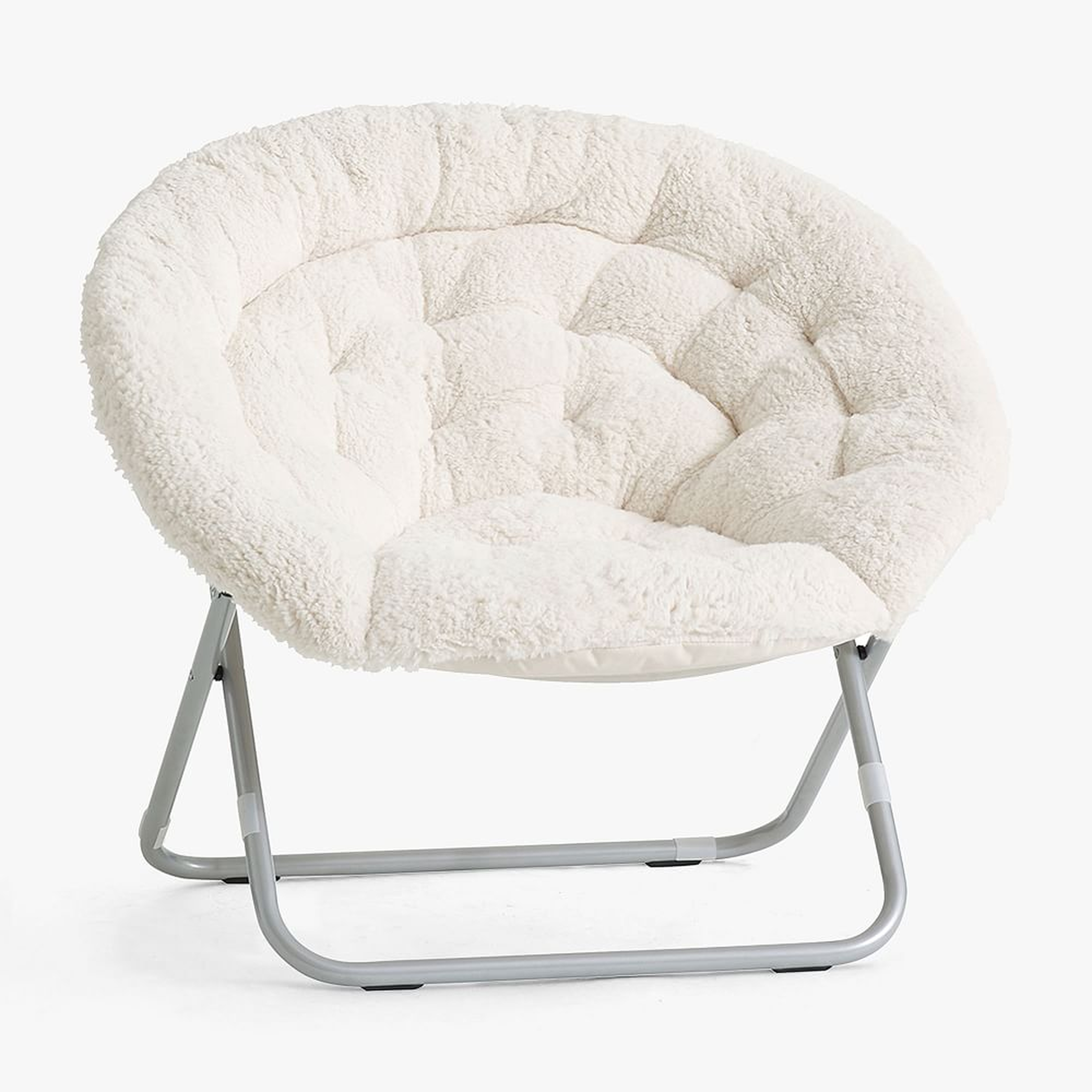 Sherpa Ivory Hang-A-Round Chair - Pottery Barn Teen