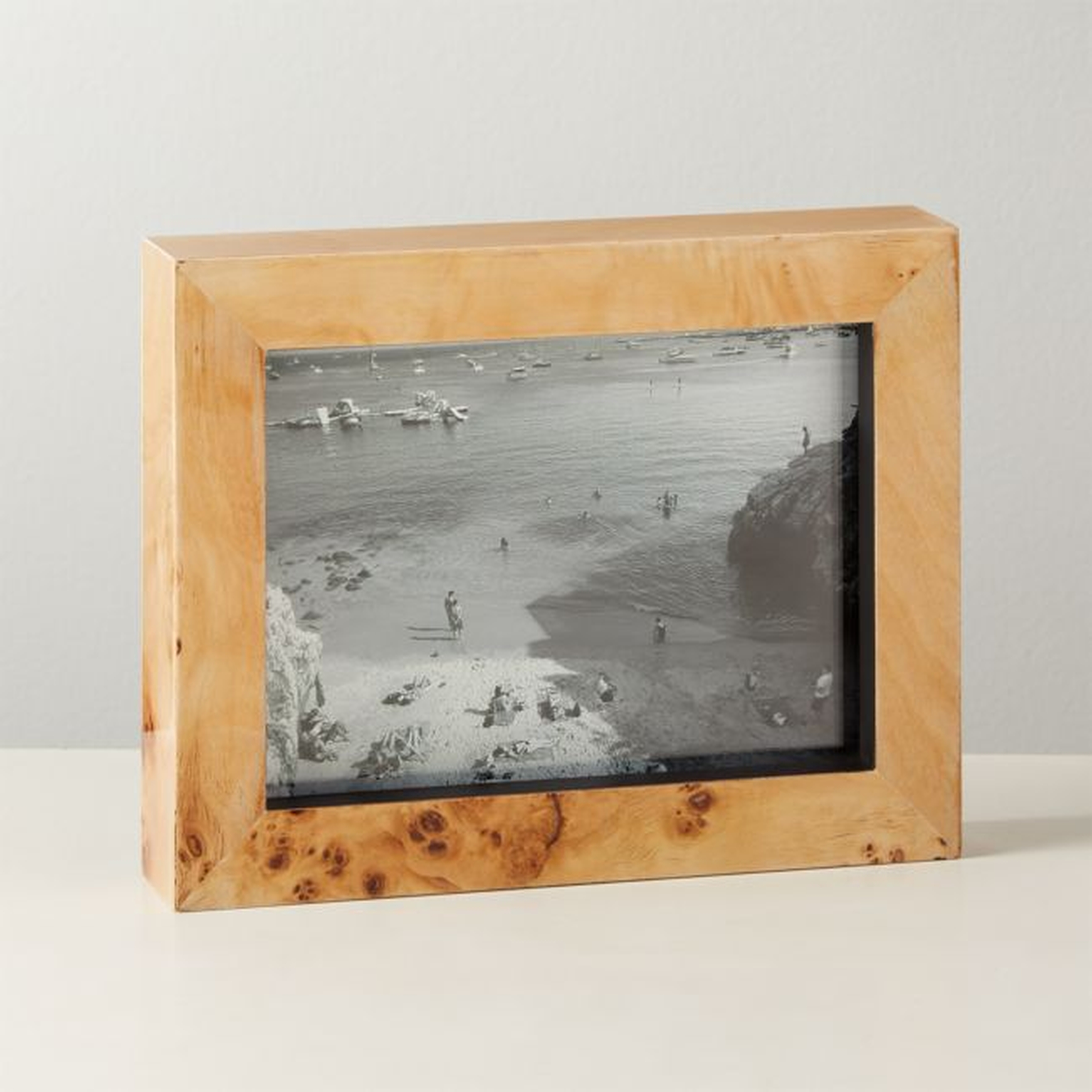 Burl Wood Picture Frame 5"x7"- Purchase now and we'll ship when it's available. Estimated in late June - CB2