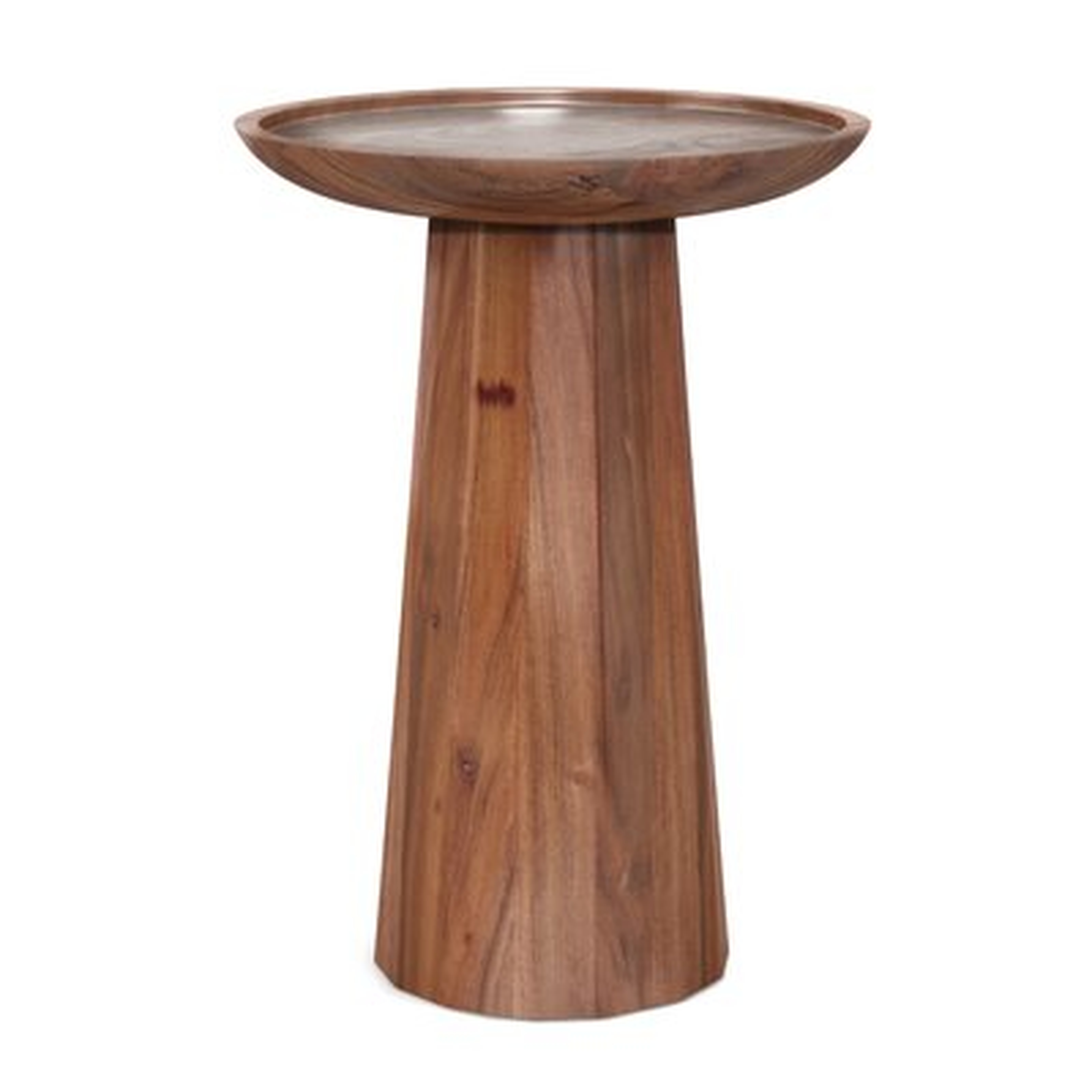Dovercourt 18.5'' Tall Solid Wood Tray Top Pedestal End Table - Wayfair