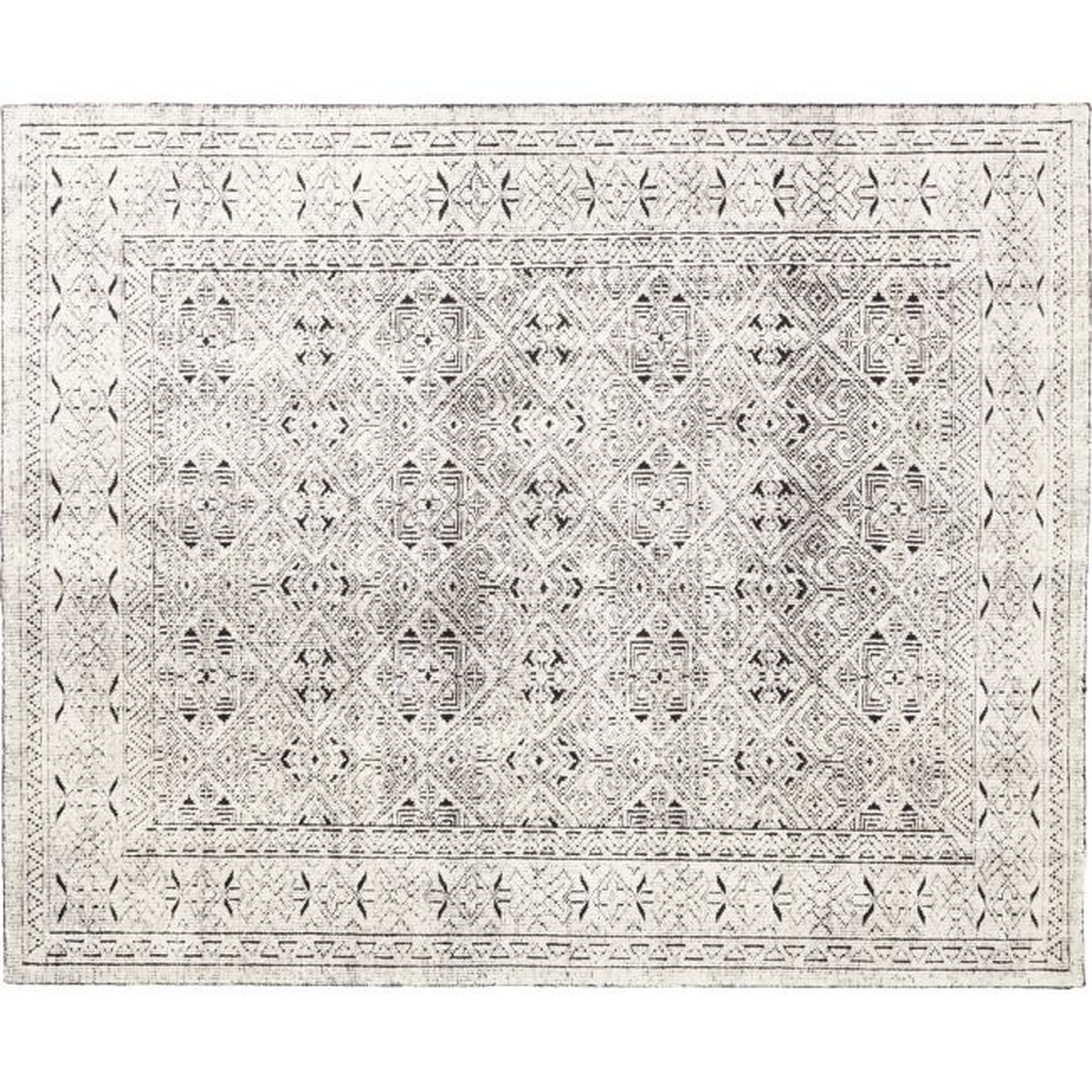 Raumont Hand-Knotted Black Detailed Area Rug 8'x10' - CB2