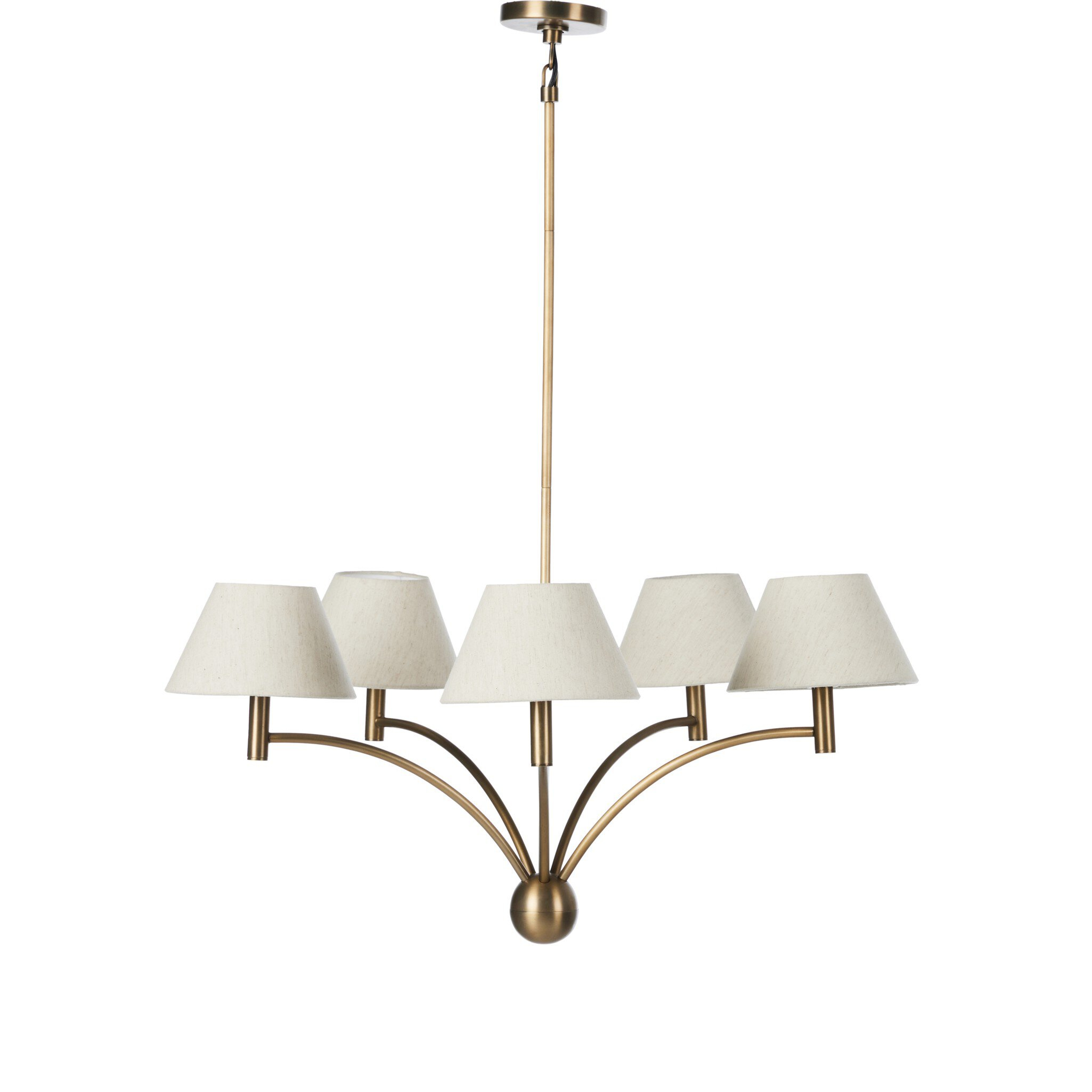 Linus Chandelier - Aged Brass Iron - Four Hands