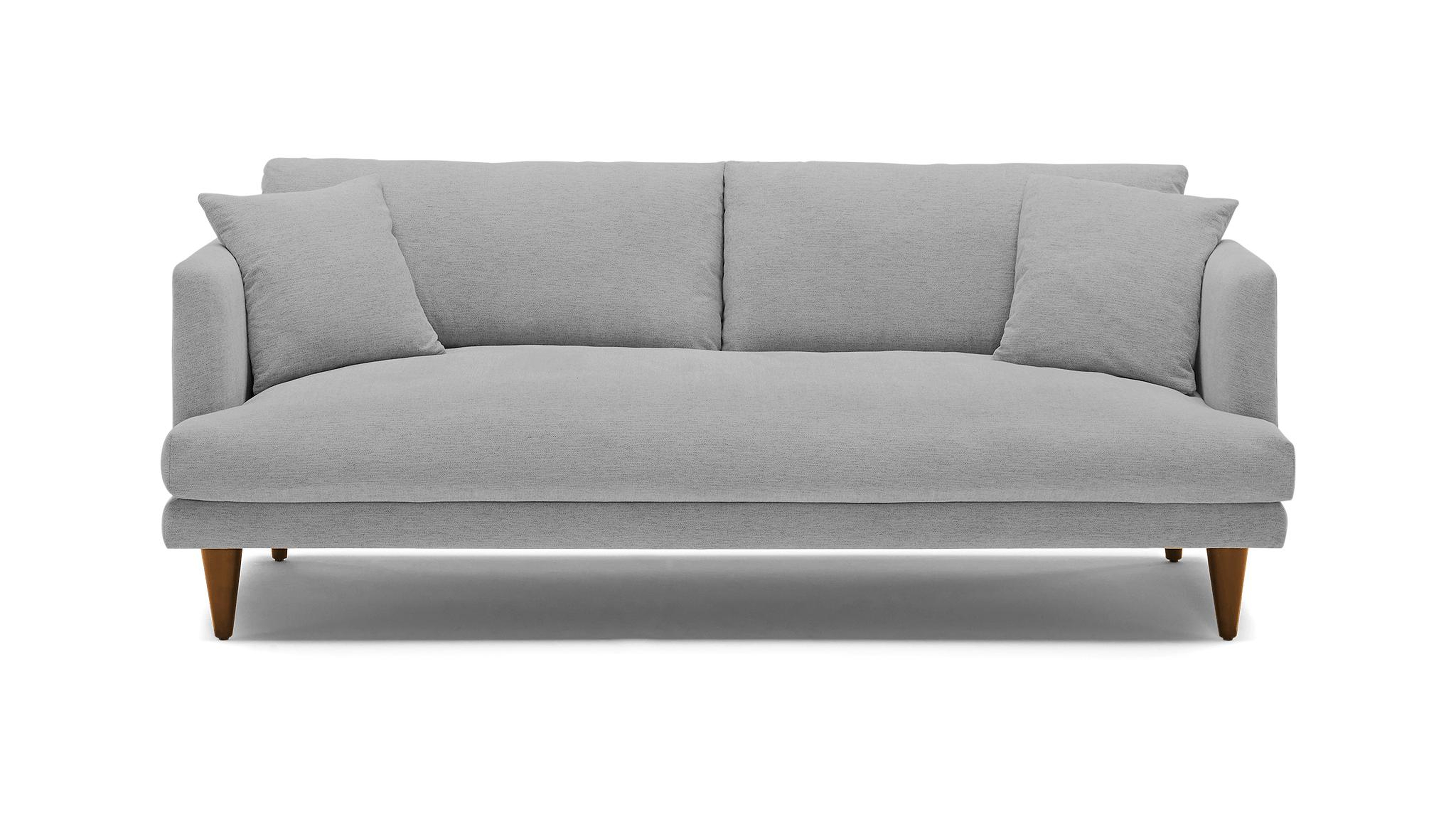 Gray Lewis Mid Century Modern Sofa - Milo Dove - Mocha - Cone - Joybird