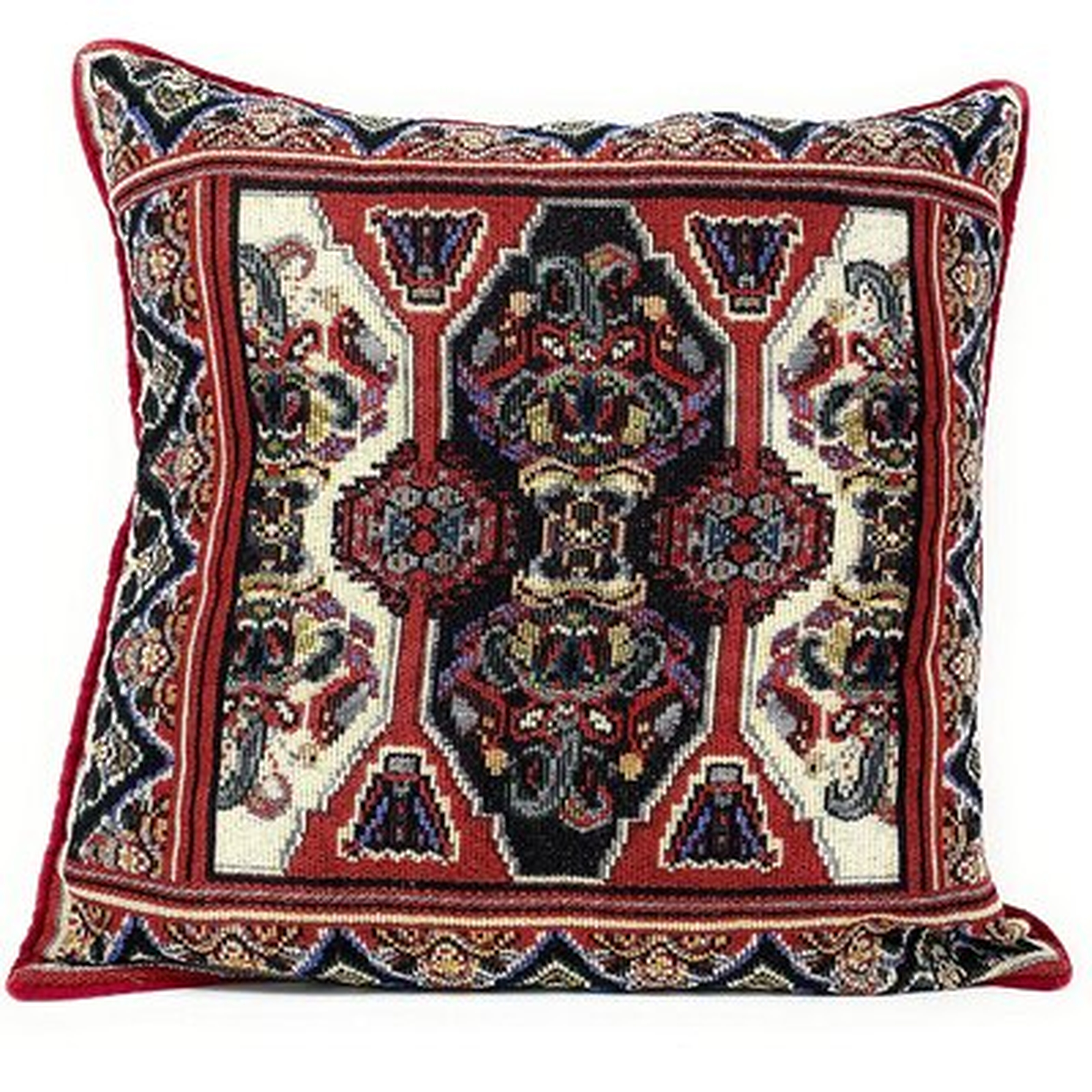 Majestic Red Persian Rug Throw Pillow Covers 2-pieces - 18" X 18" - Wayfair