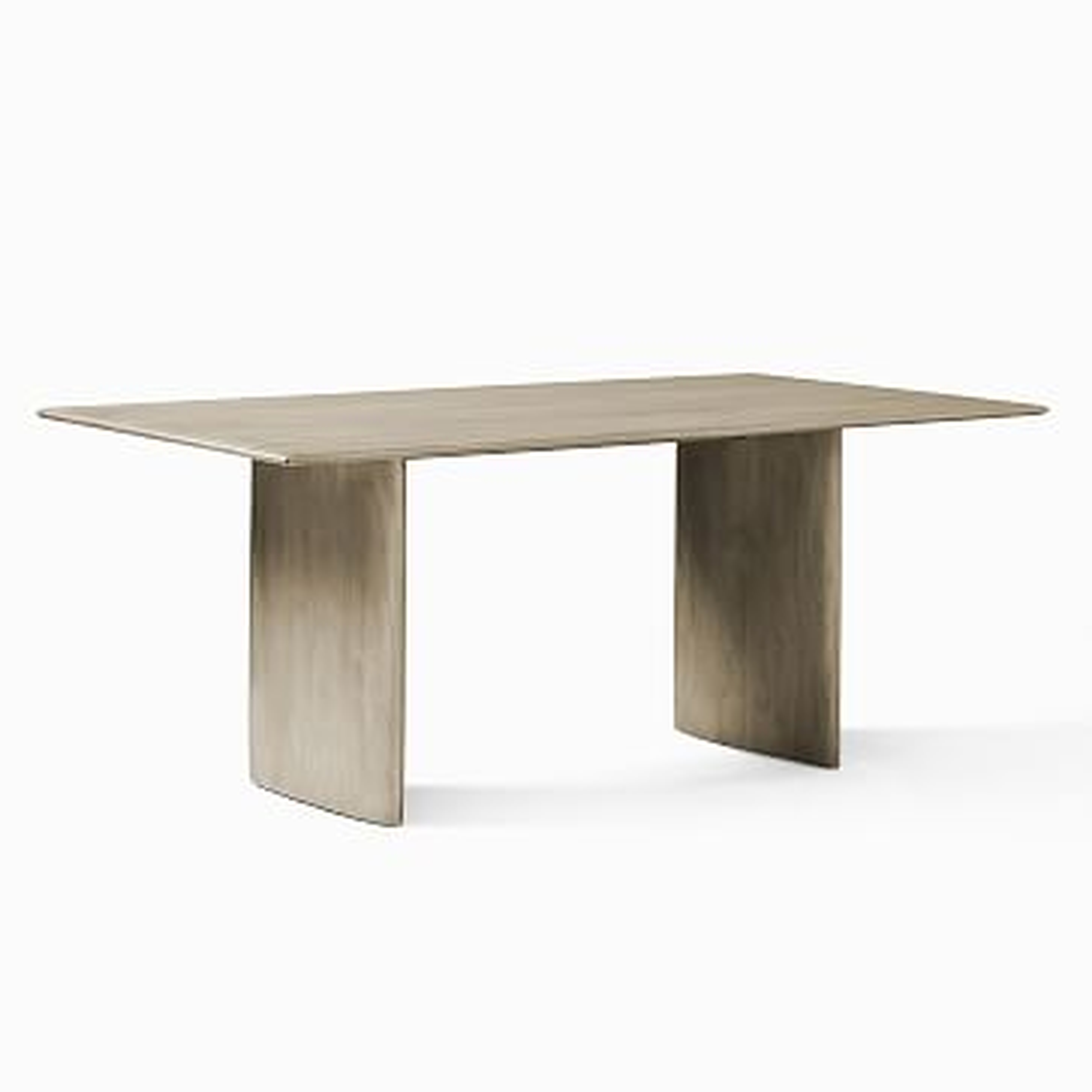 Anton Solid Wood Dining Table, 72", Gray - West Elm