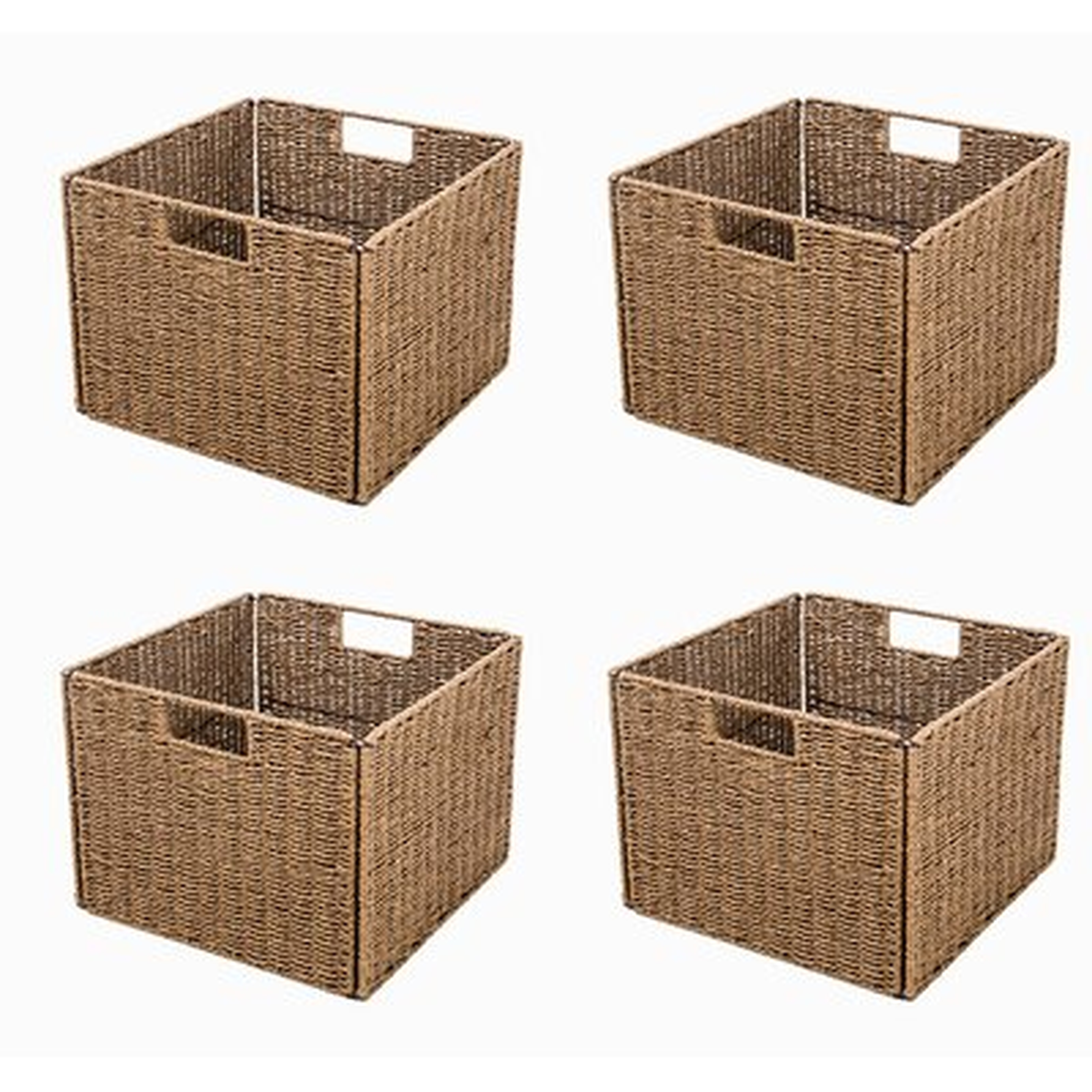 Metal/Wire Storage Basket (Set of 4) - Wayfair