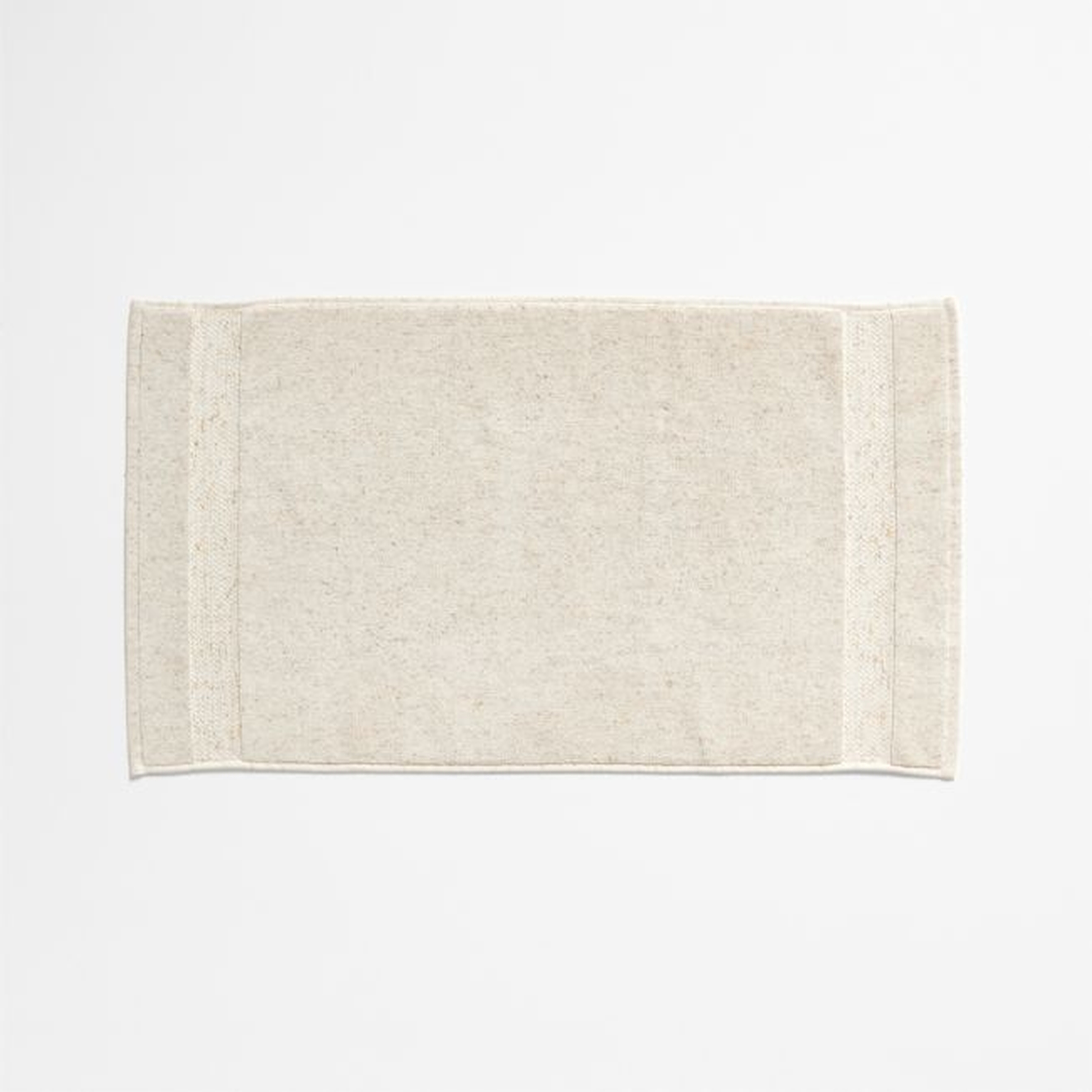 Organic Turkish Cotton Natural Beige Fleck Bath Mat 20"x34" - Crate and Barrel