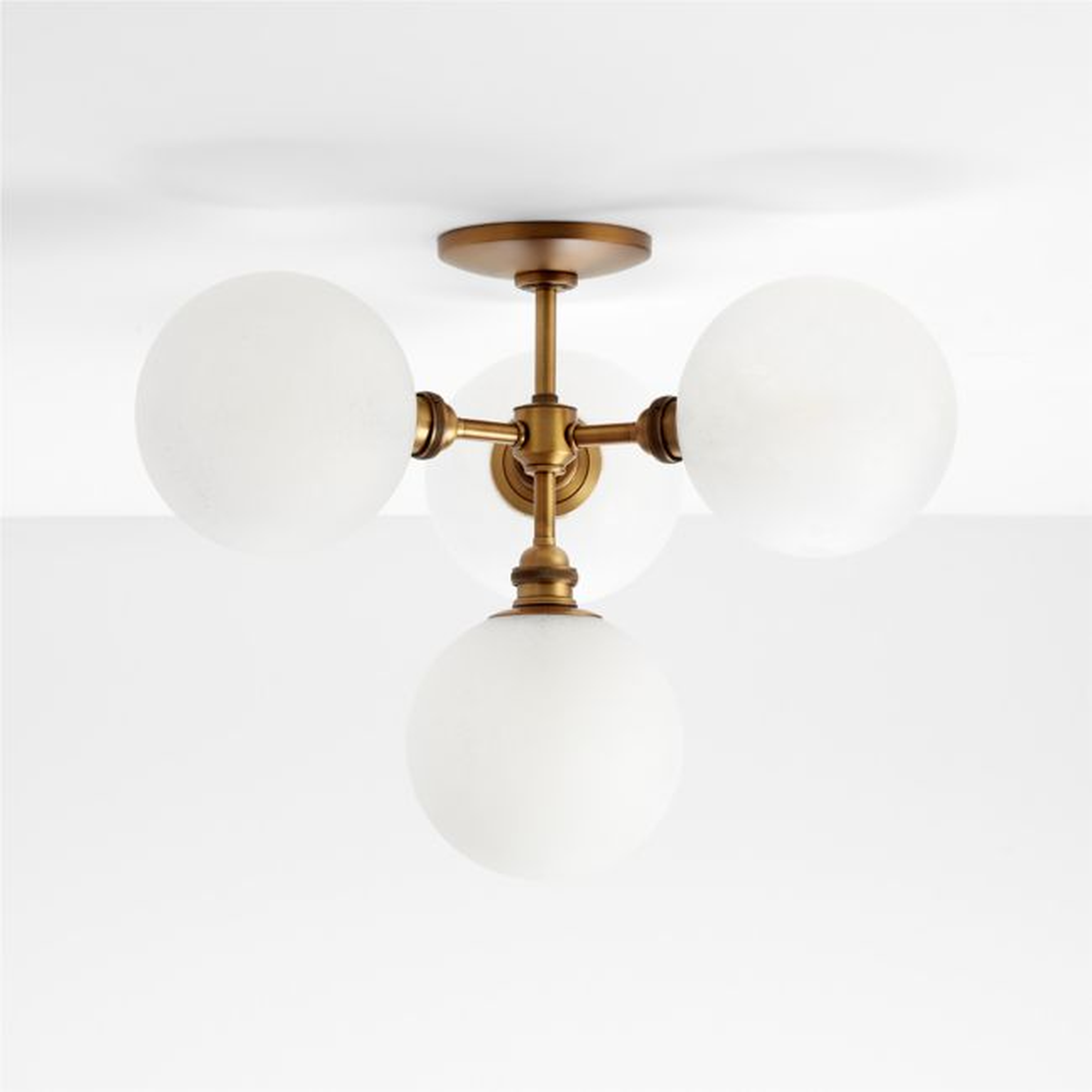 Bouldin Brass Flush Mount Light - Crate and Barrel