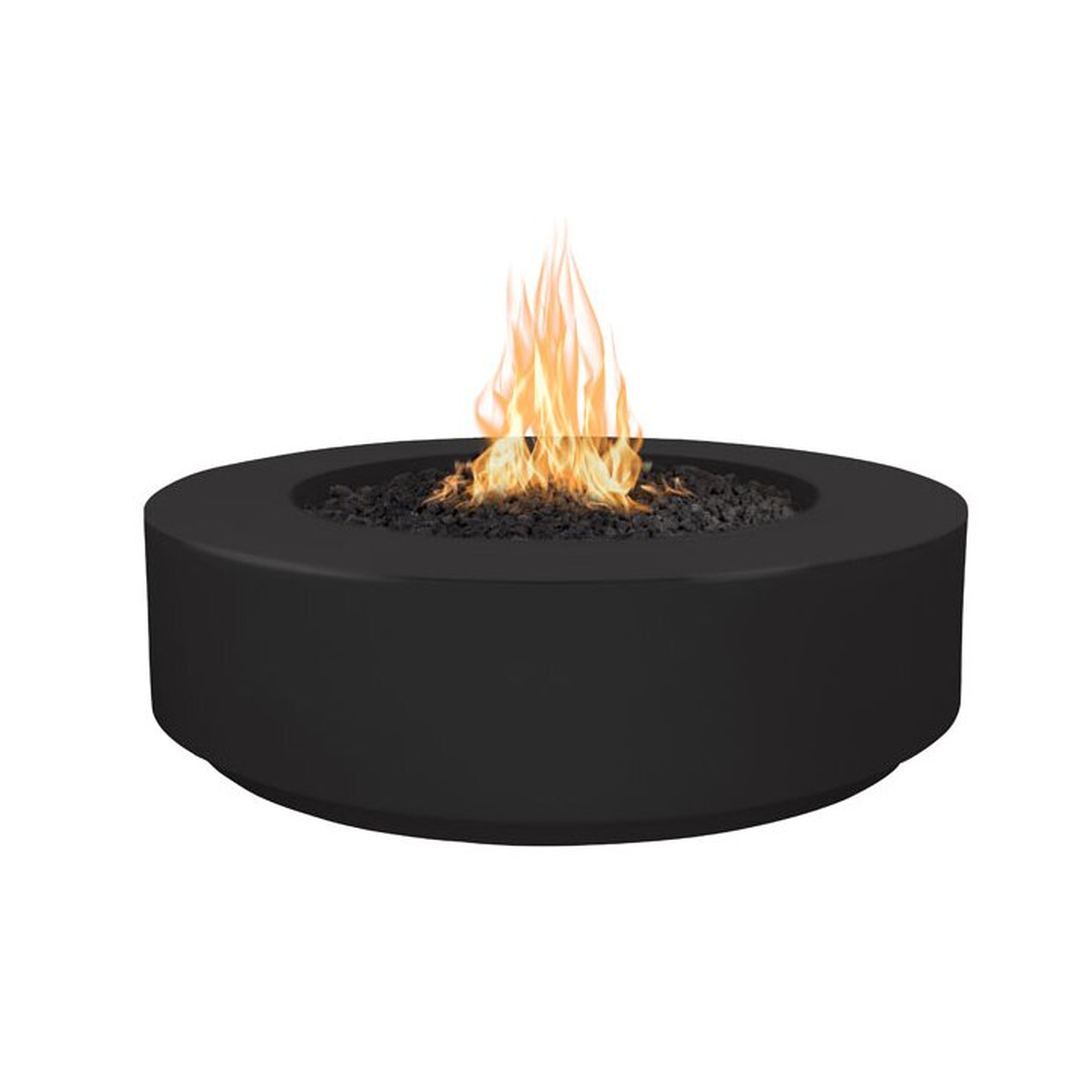 The Outdoor Plus Florence Concrete Fire Pit Finish: Black, Fuel Type: Natural Gas - Perigold