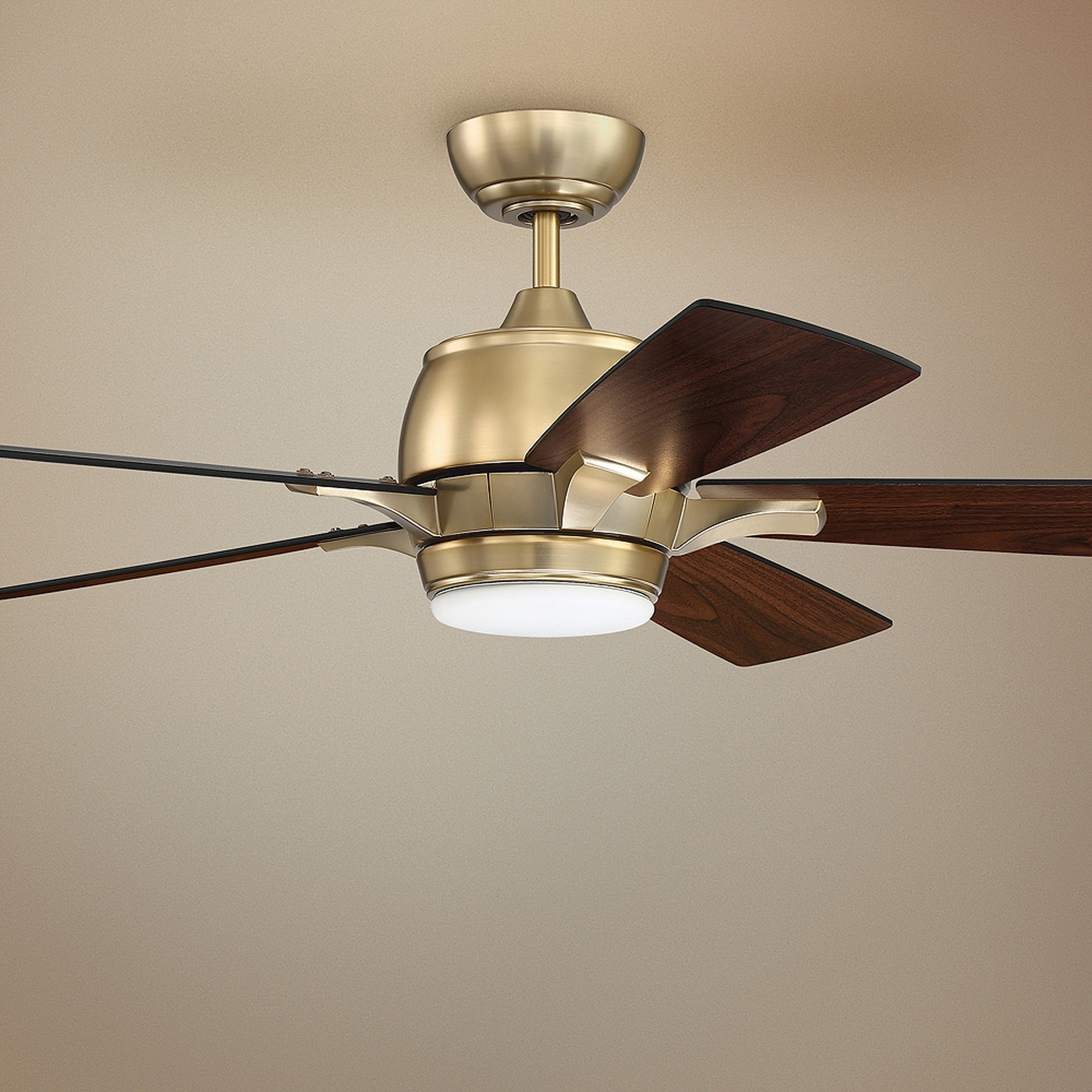 52" Craftmade Stellar Satin Brass LED Ceiling Fan - Style # 81M09 - Lamps Plus