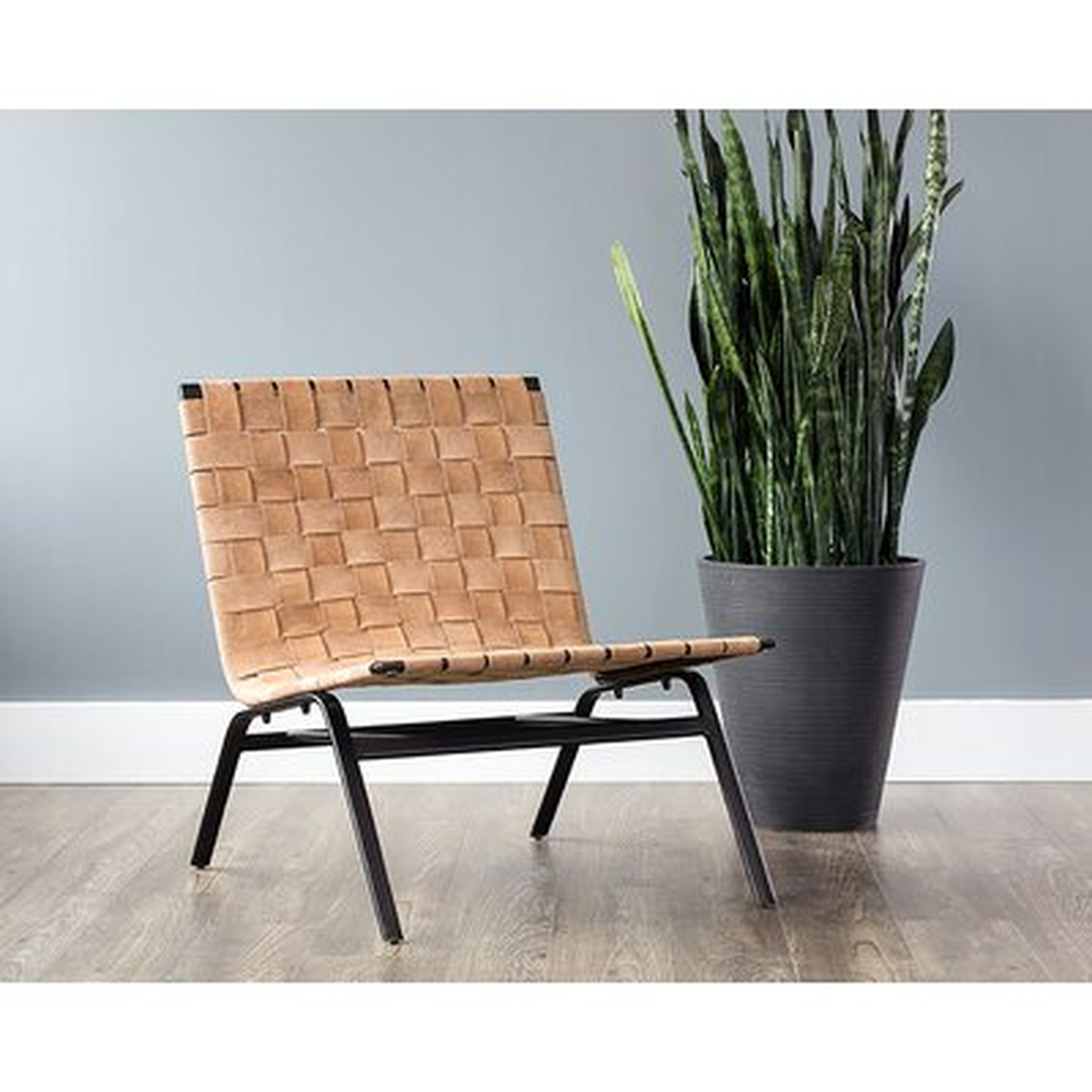 Como 28.5" W Tufted Top Grain Leather Lounge Chair - Wayfair