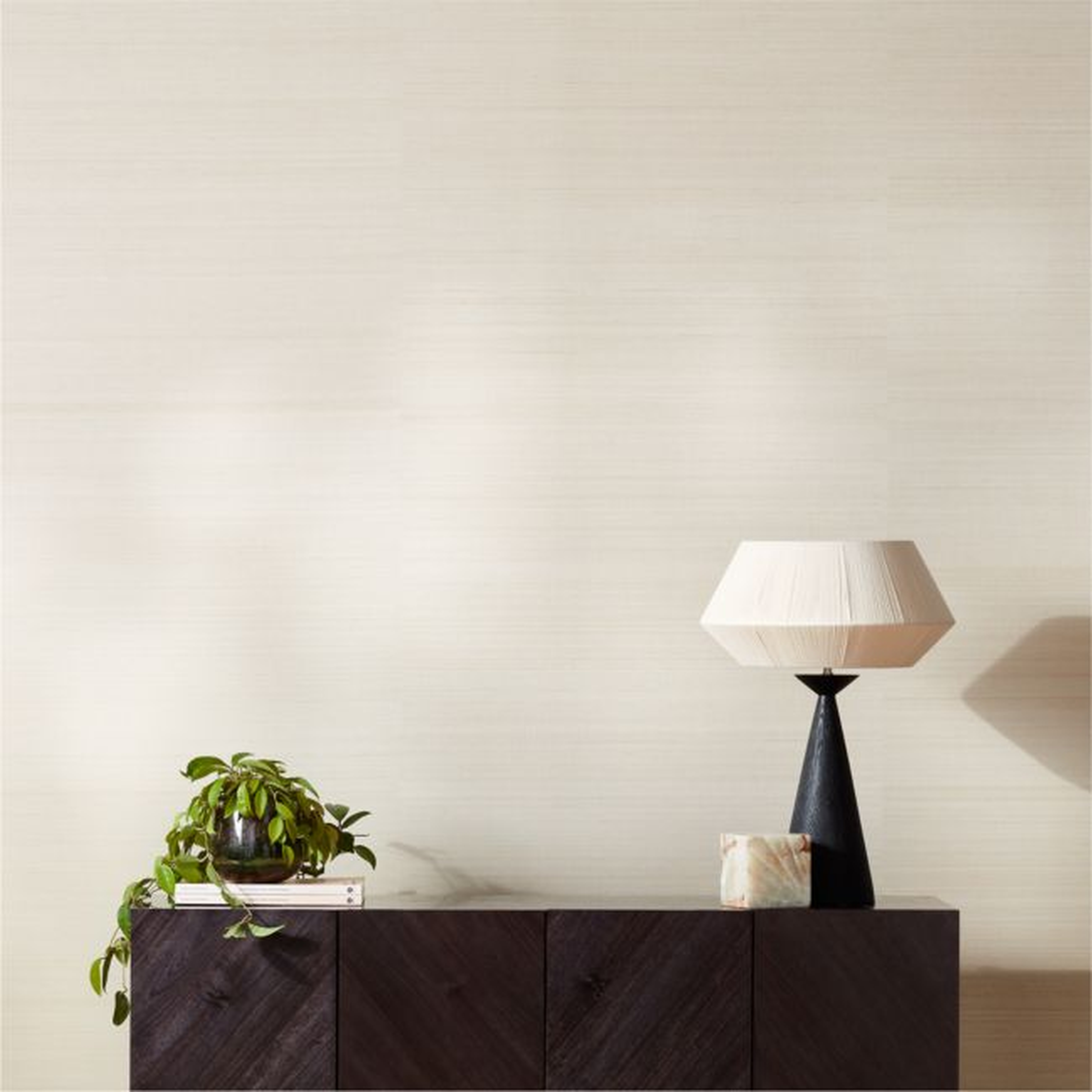 Calcite Ivory Abaca Wallpaper - CB2