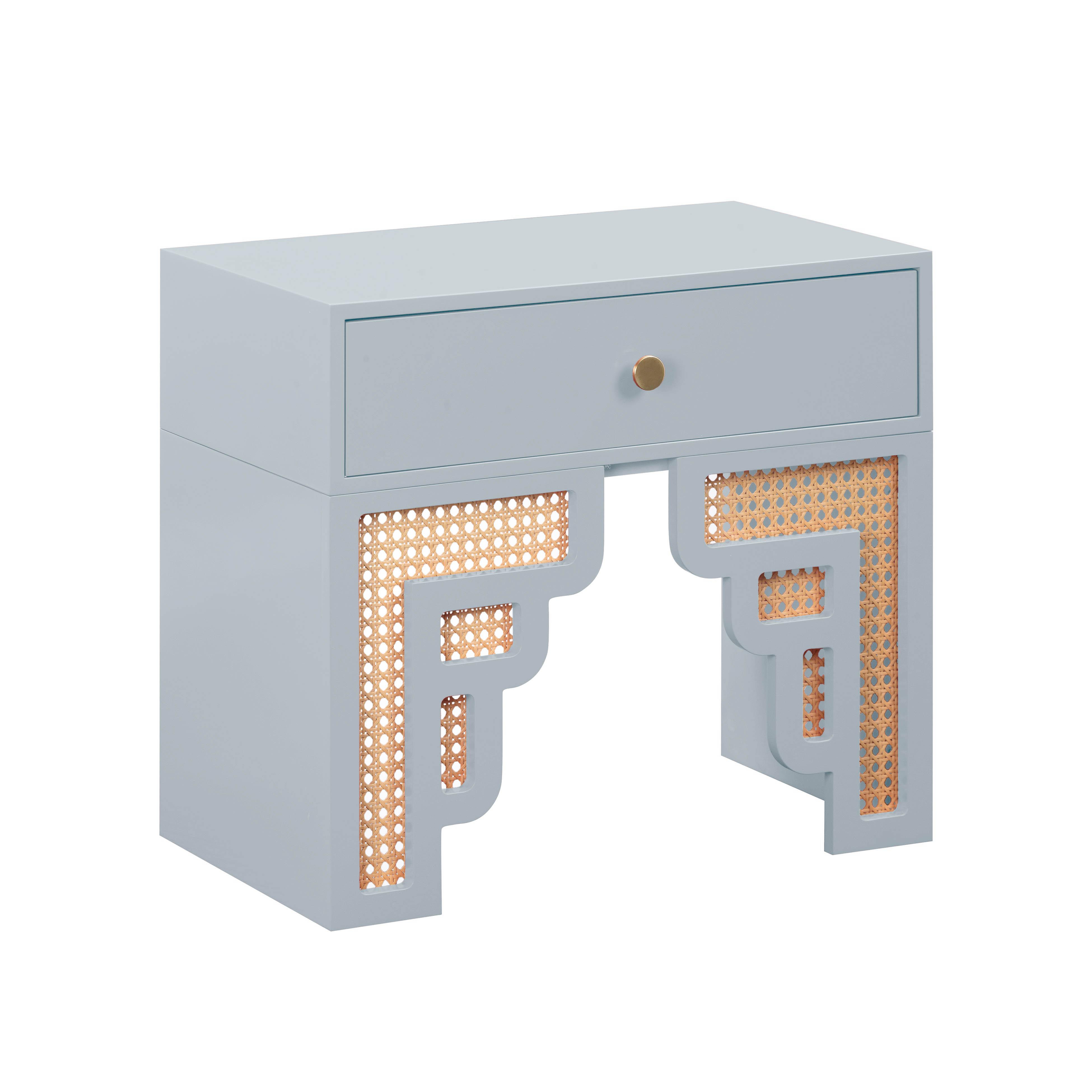 Suzie Pastel Anna & Rattan Nightstand - TOV FURNITURE