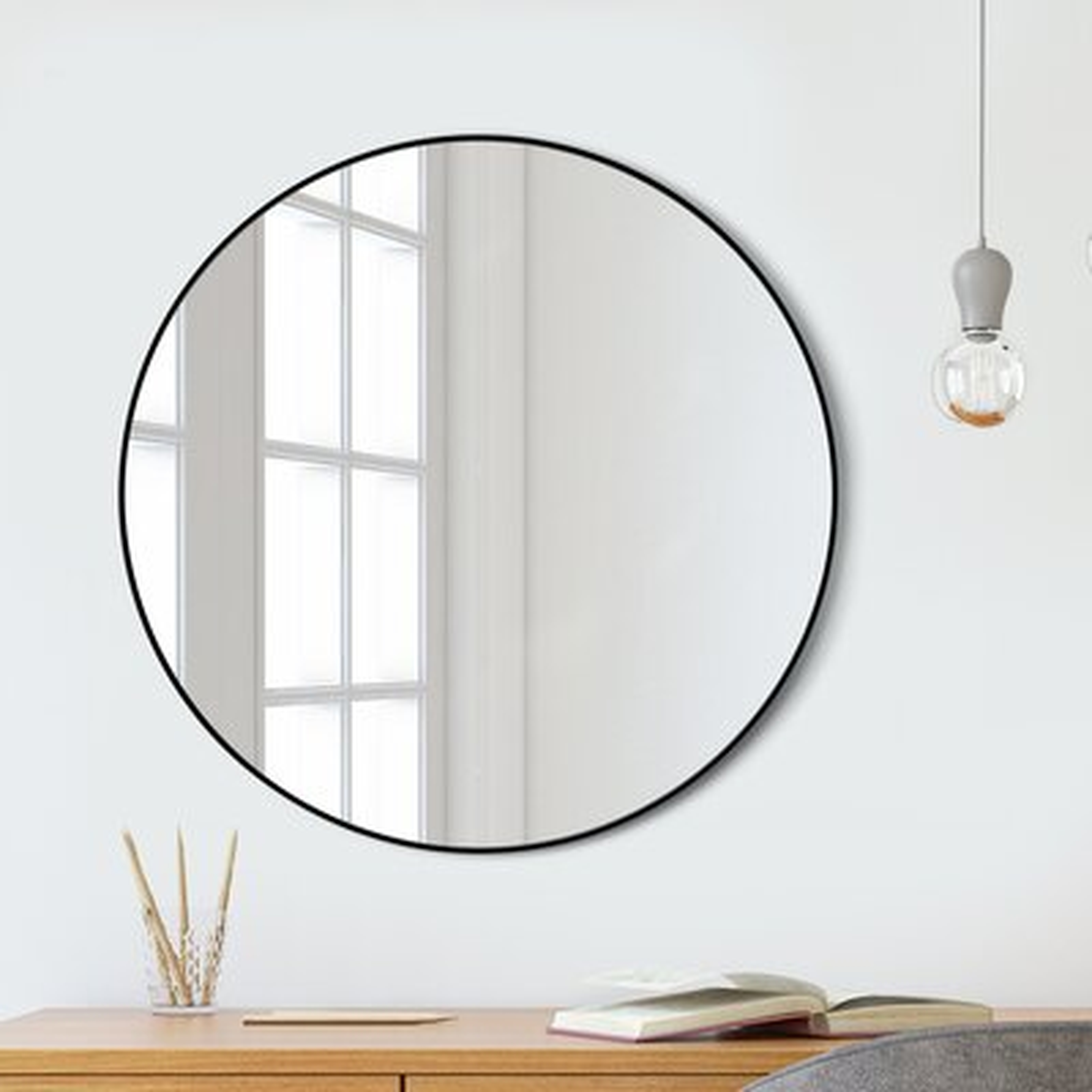 Inman Venetian Accent Mirror, Black, 30" - Wayfair