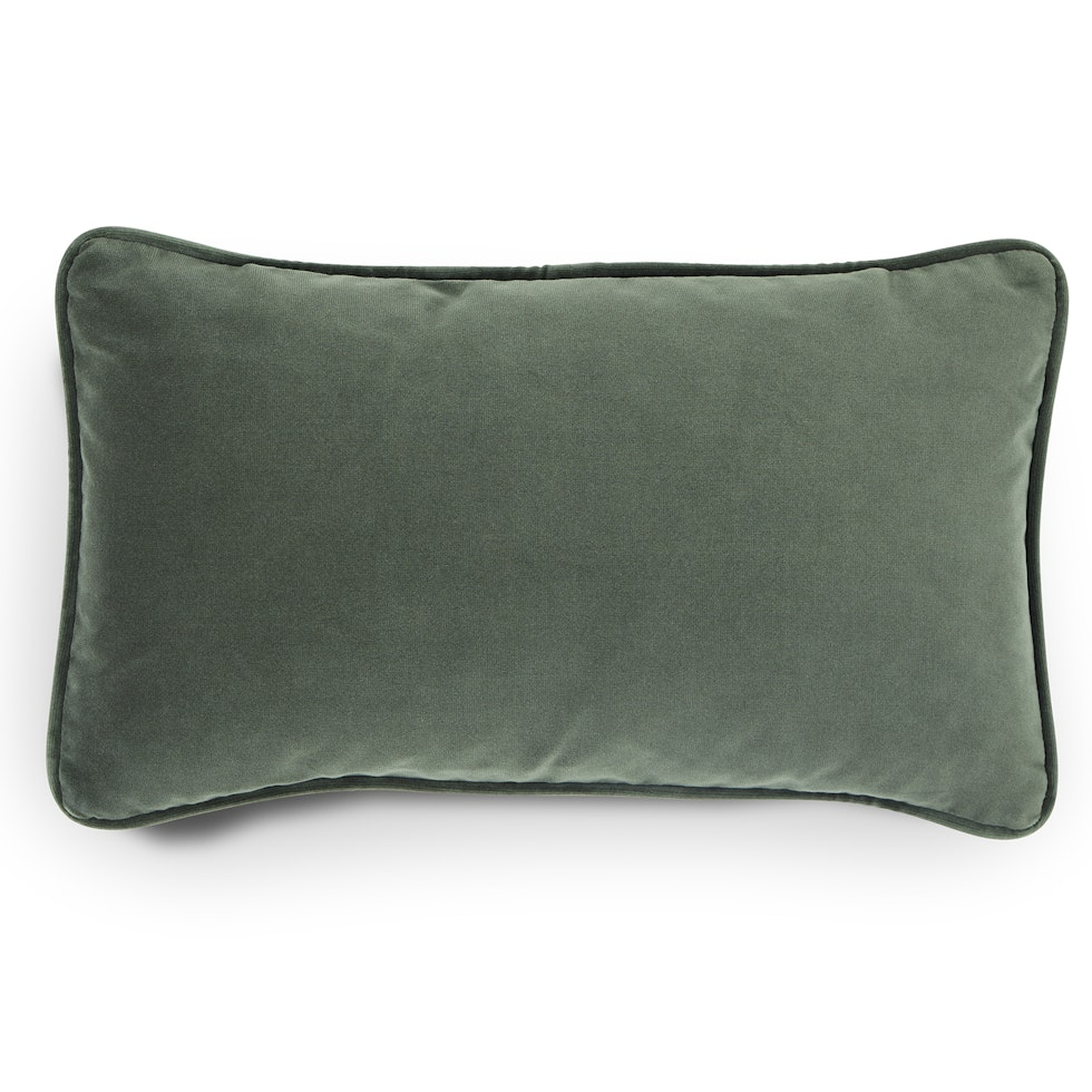 Lucca Velvet Small Pillow - Plush Pacific Green - Article