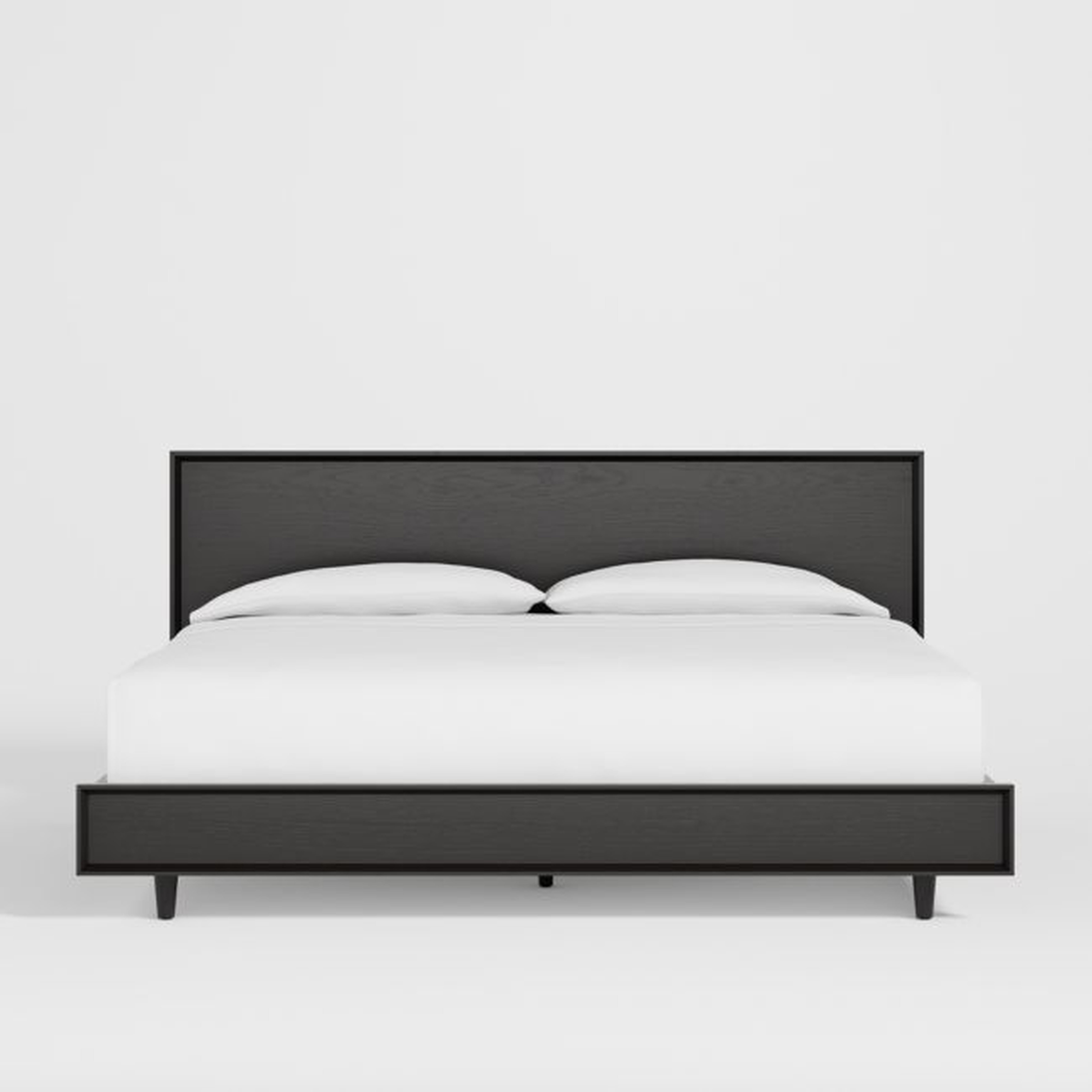 Tate Black King Wood Bed - Crate and Barrel