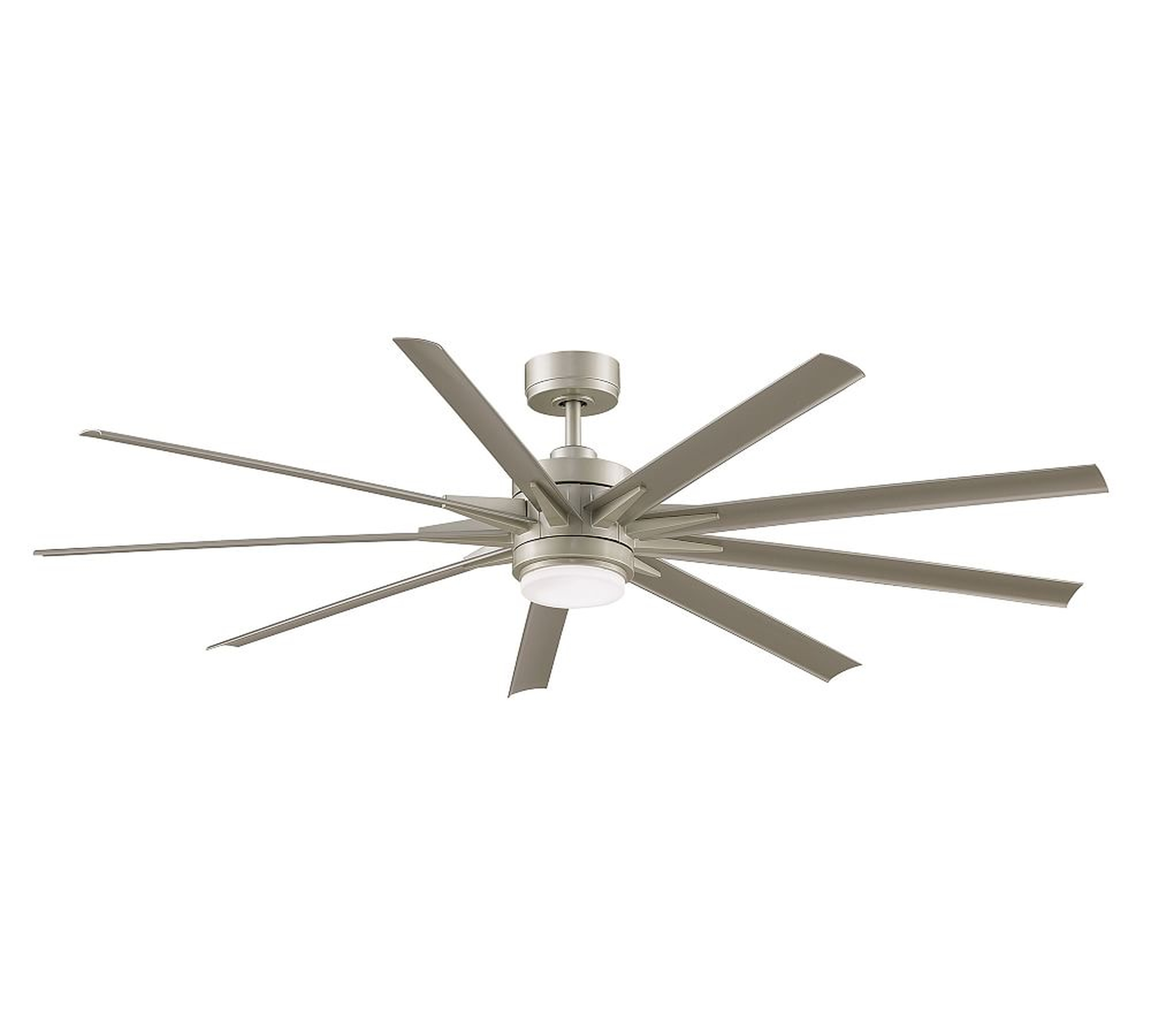 Odyn 72" Ceiling Fan Brushed Nickel with Brushed Nickel Blades - Pottery Barn