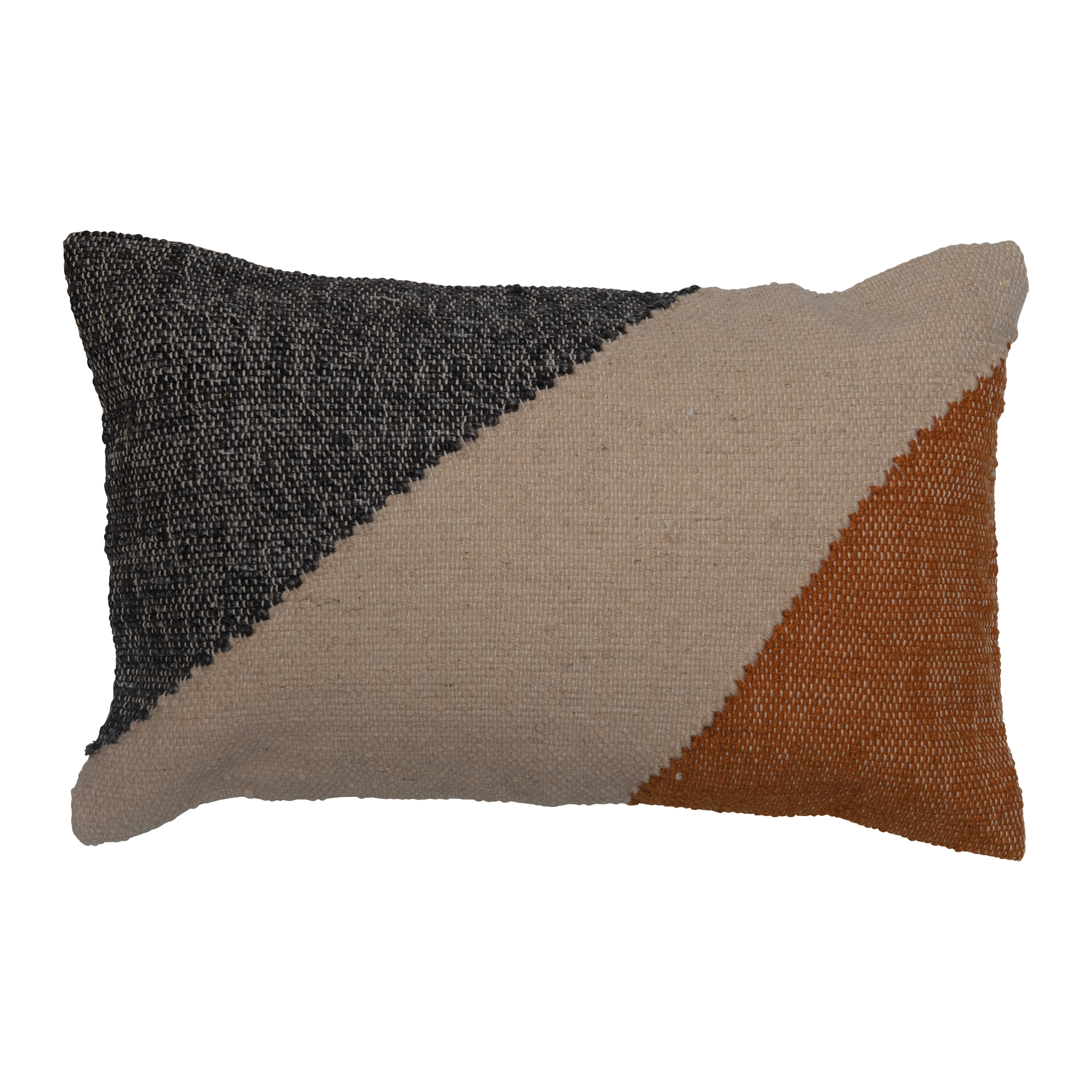 Woven Cotton Blend Killim Lumbar Pillow - Creative Co-Op
