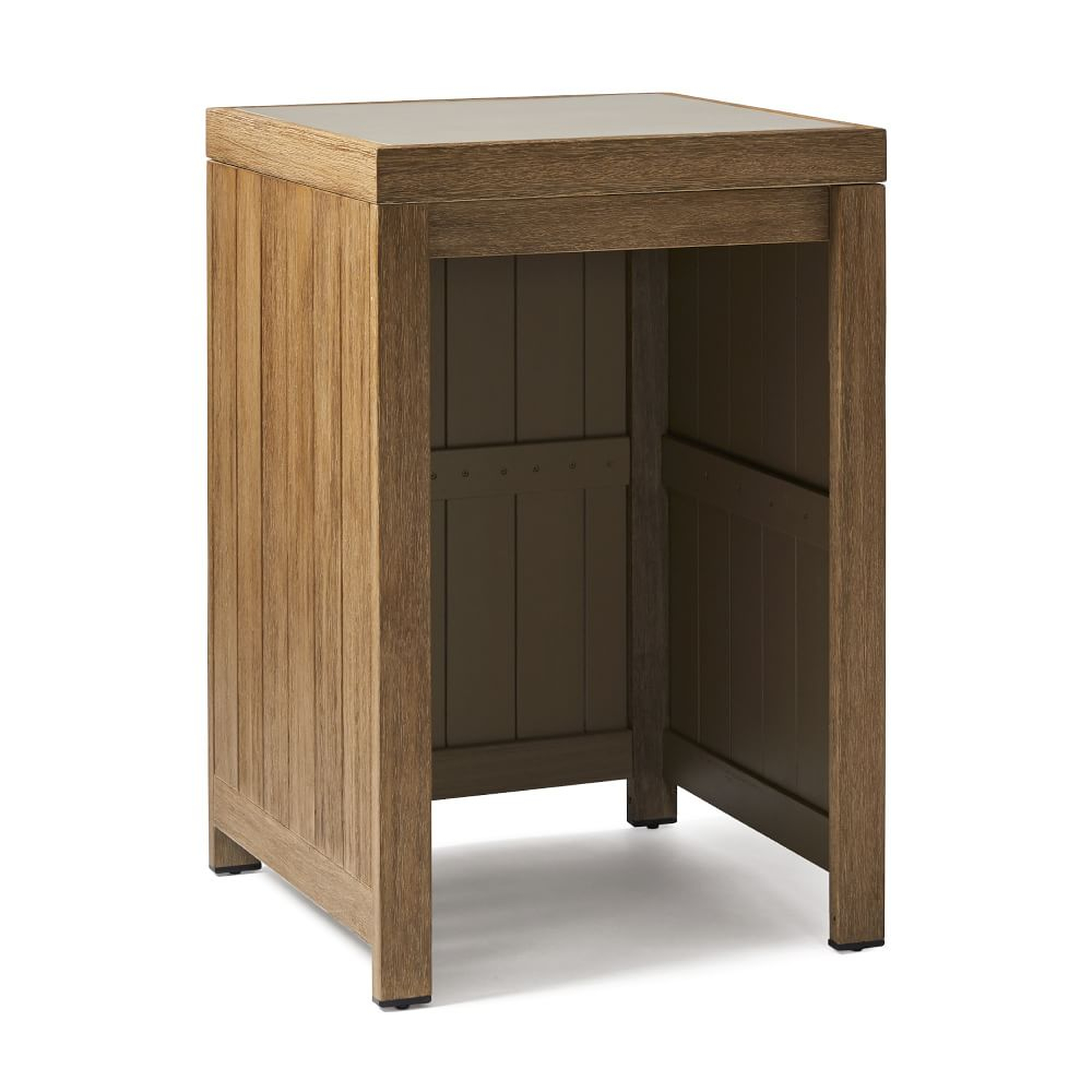 Portside Outdoor Corner Cabinet, Driftwood - West Elm