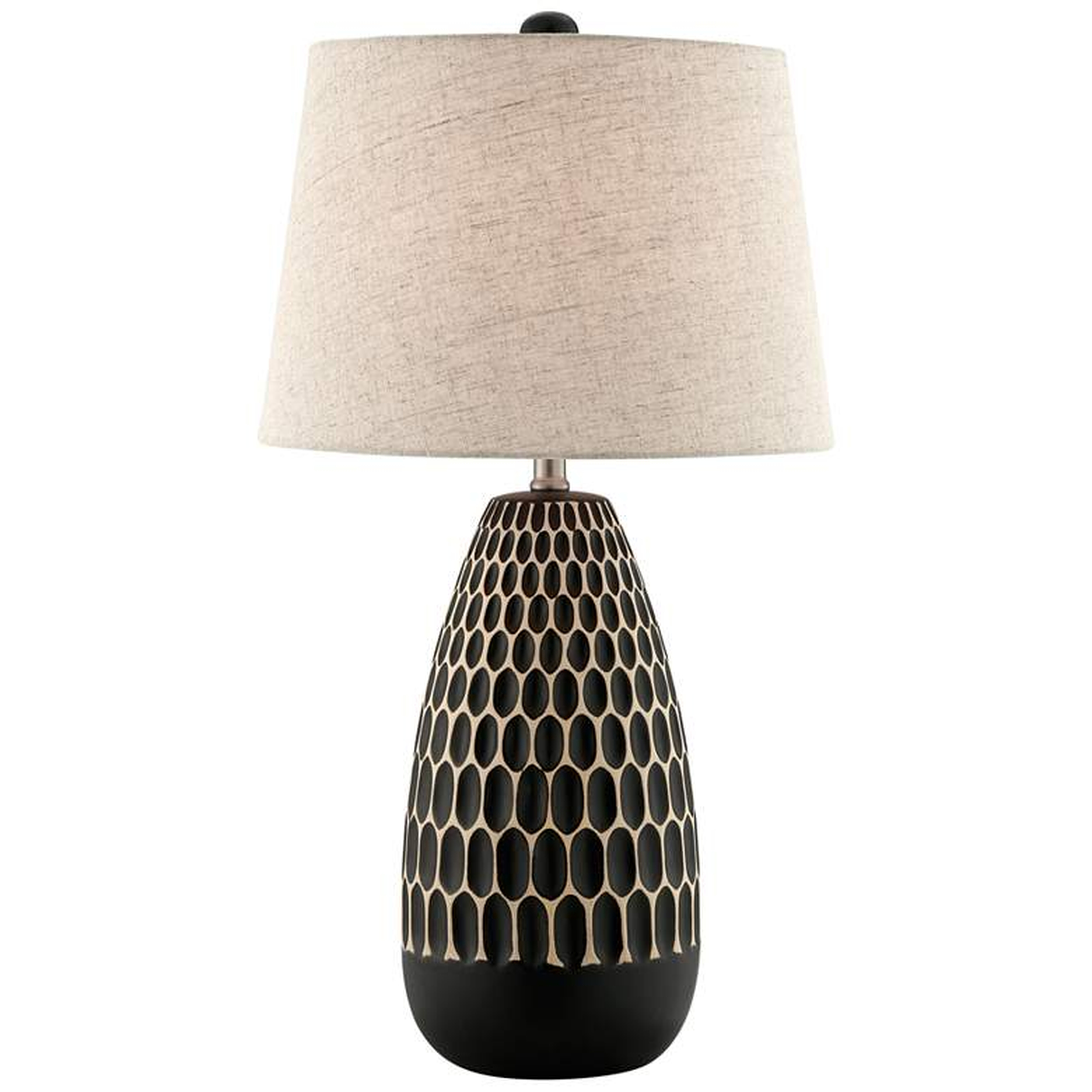 Lite Source Rupali Ceramic Table Lamp, Black - Lamps Plus