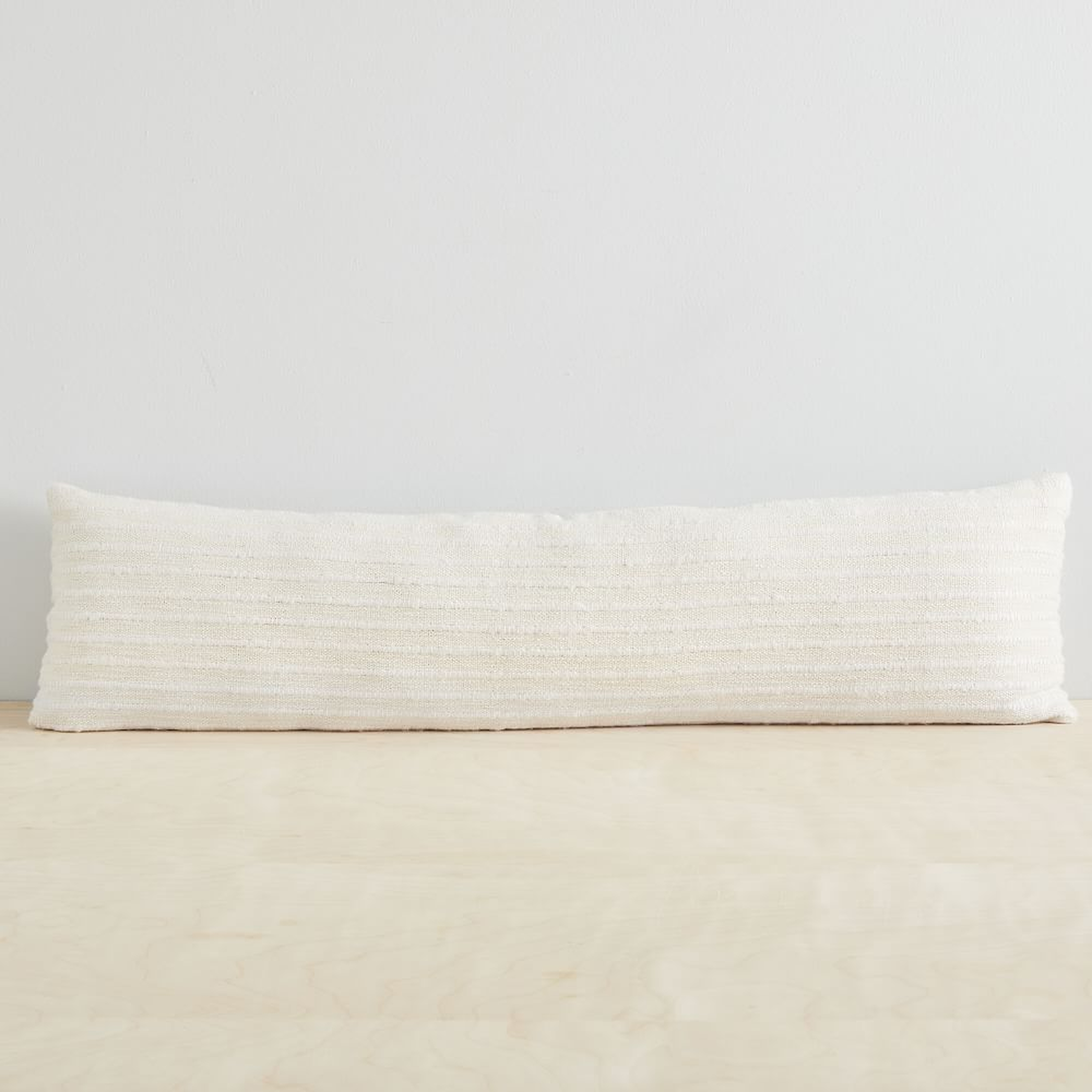 Soft Corded Pillow Cover, 12"x46", Natural Canvas - West Elm
