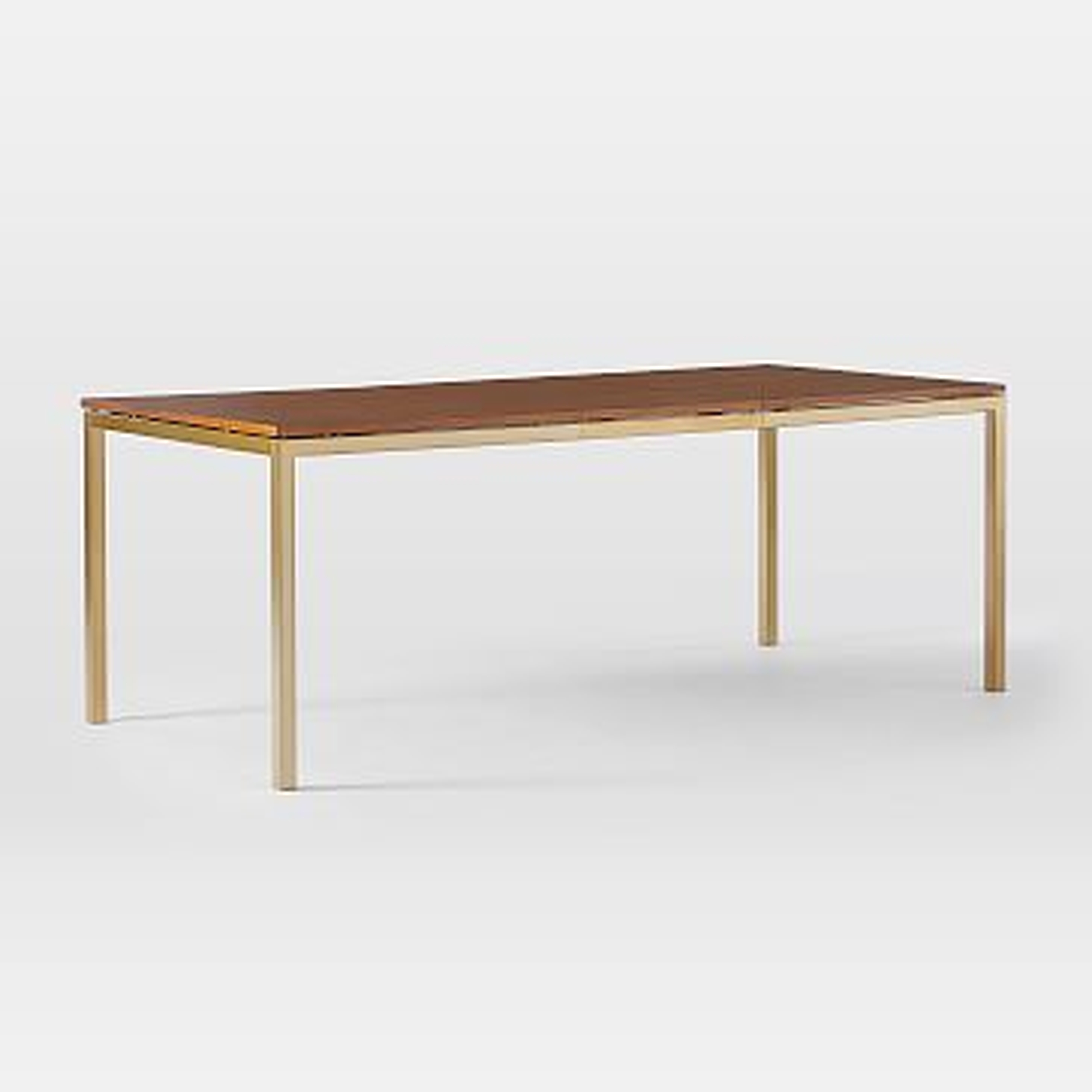 Frame Expandable Dining Table, Walnut, Antique Brass - West Elm